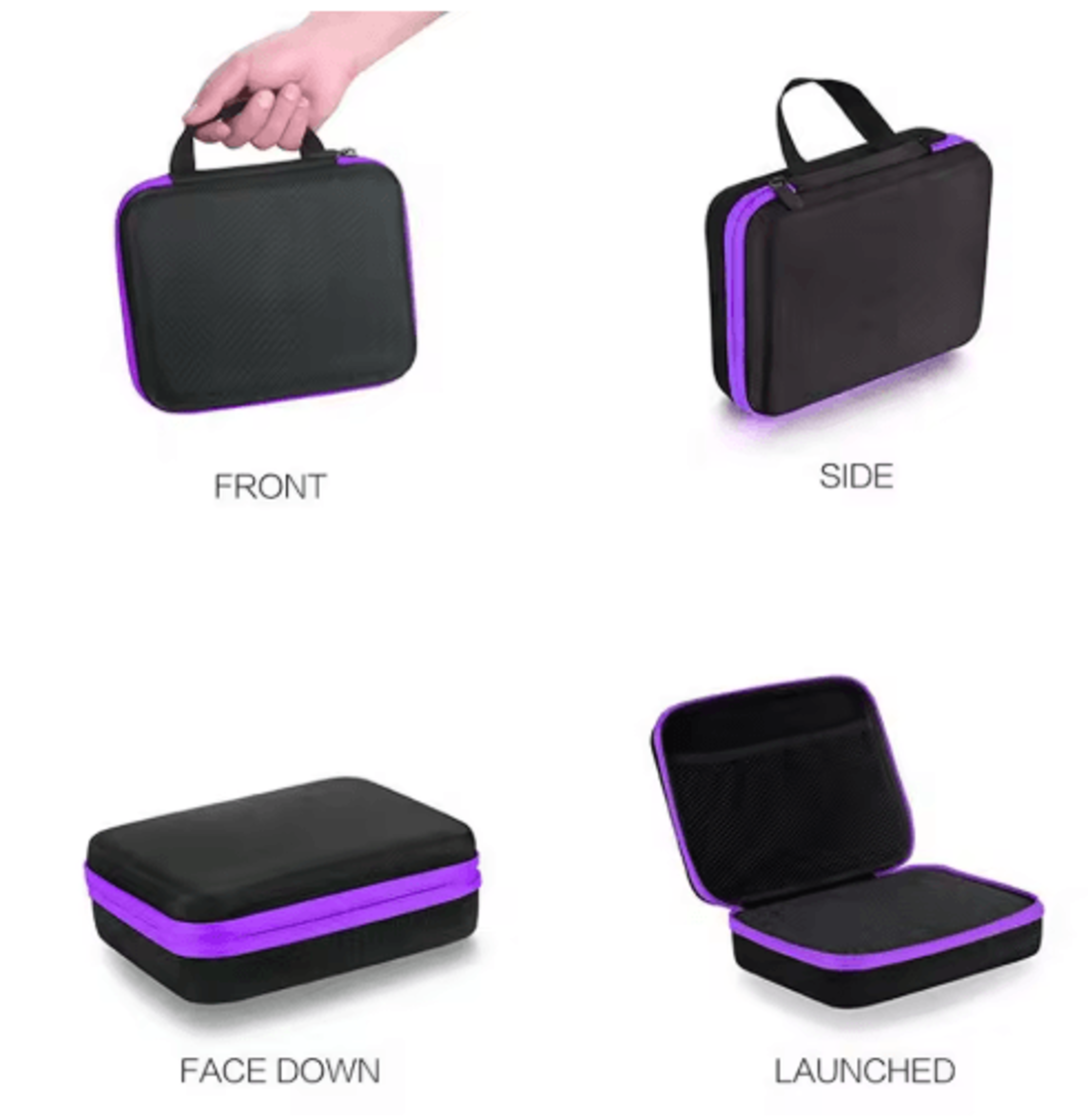 Portable Essential Oil Carrying Case Hard Shell EVA Organizer For 30 Bottles 5ml And 10ml 2