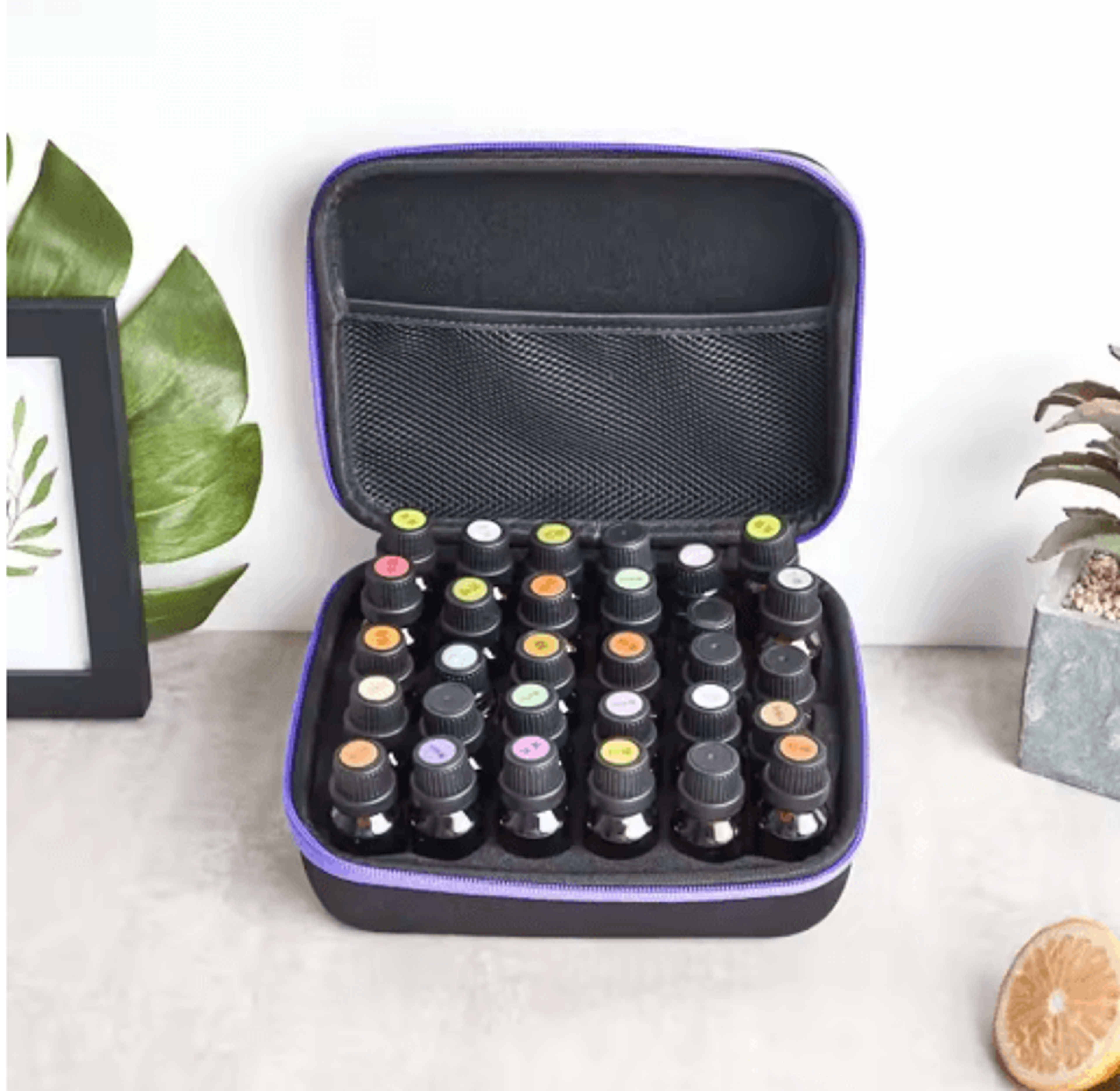Portable Essential Oil Carrying Case Hard Shell EVA Organizer For 30 Bottles 5ml And 10ml 4