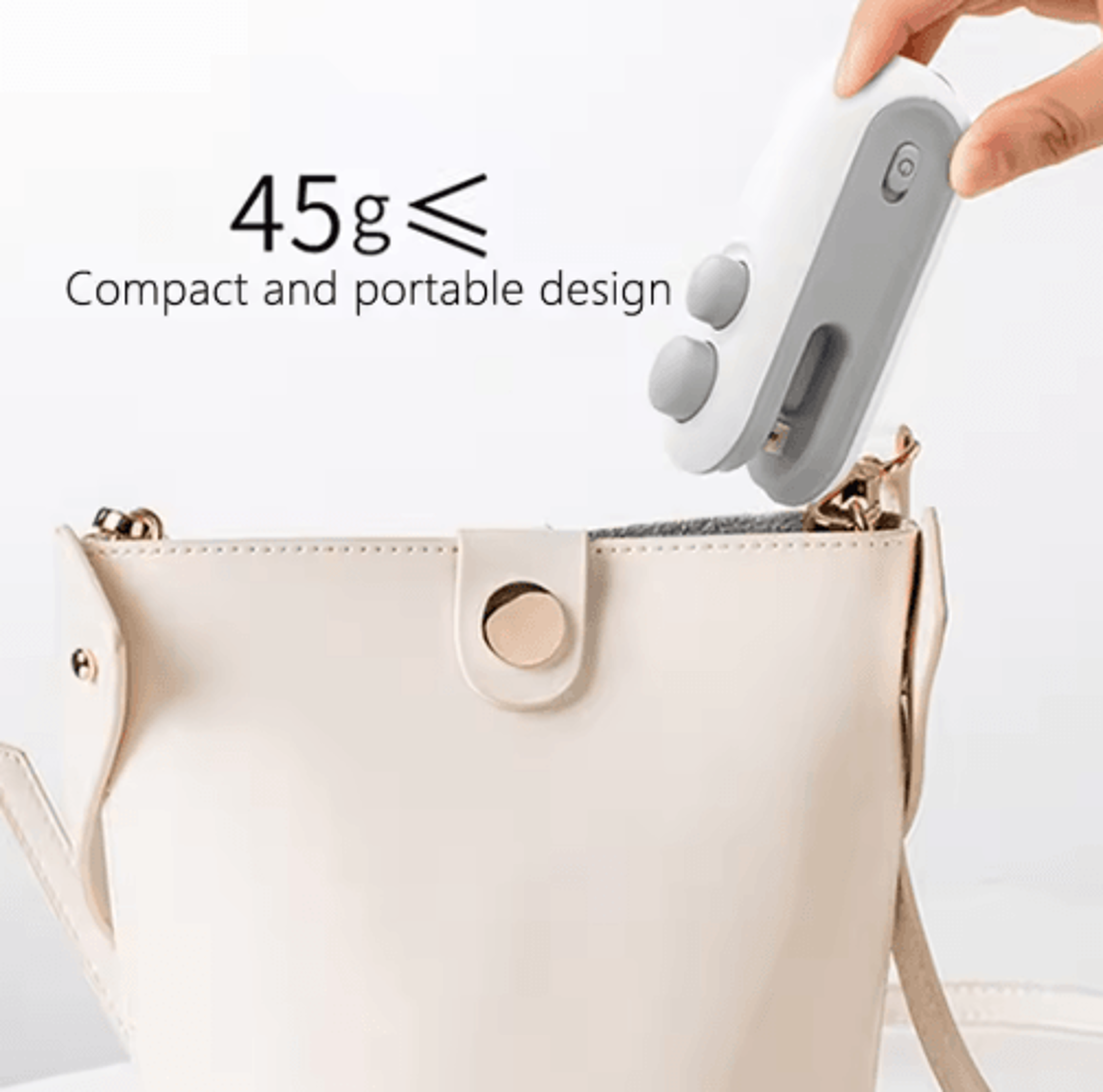 Mini Bag Sealer Machine USB C Rechargeable 2 In 1 Heat Sealer With Cutter And Magnet 4