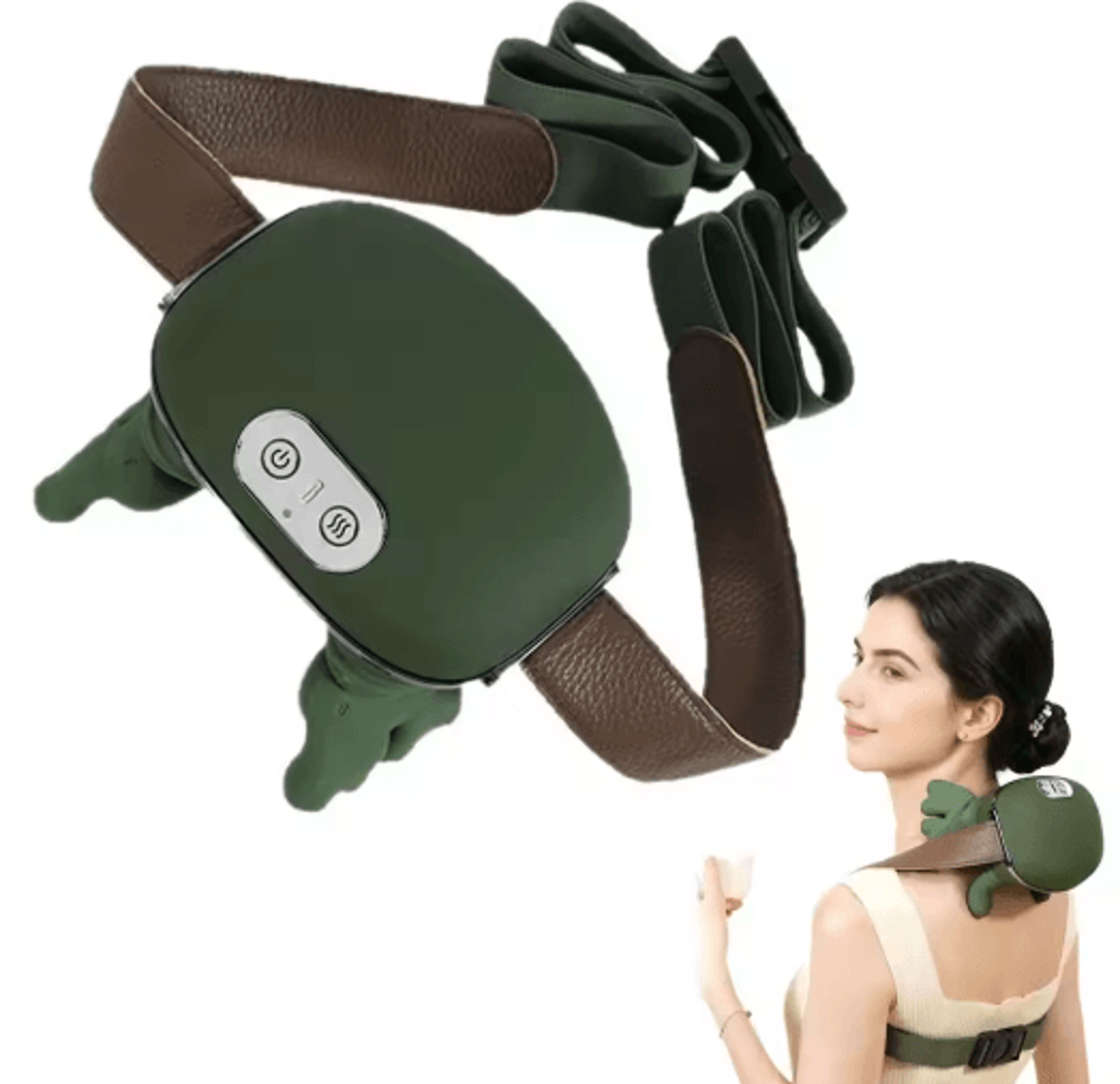 Wireless Neck And Shoulder Massager With Heat Portable Deep Kneading Back Massager 2