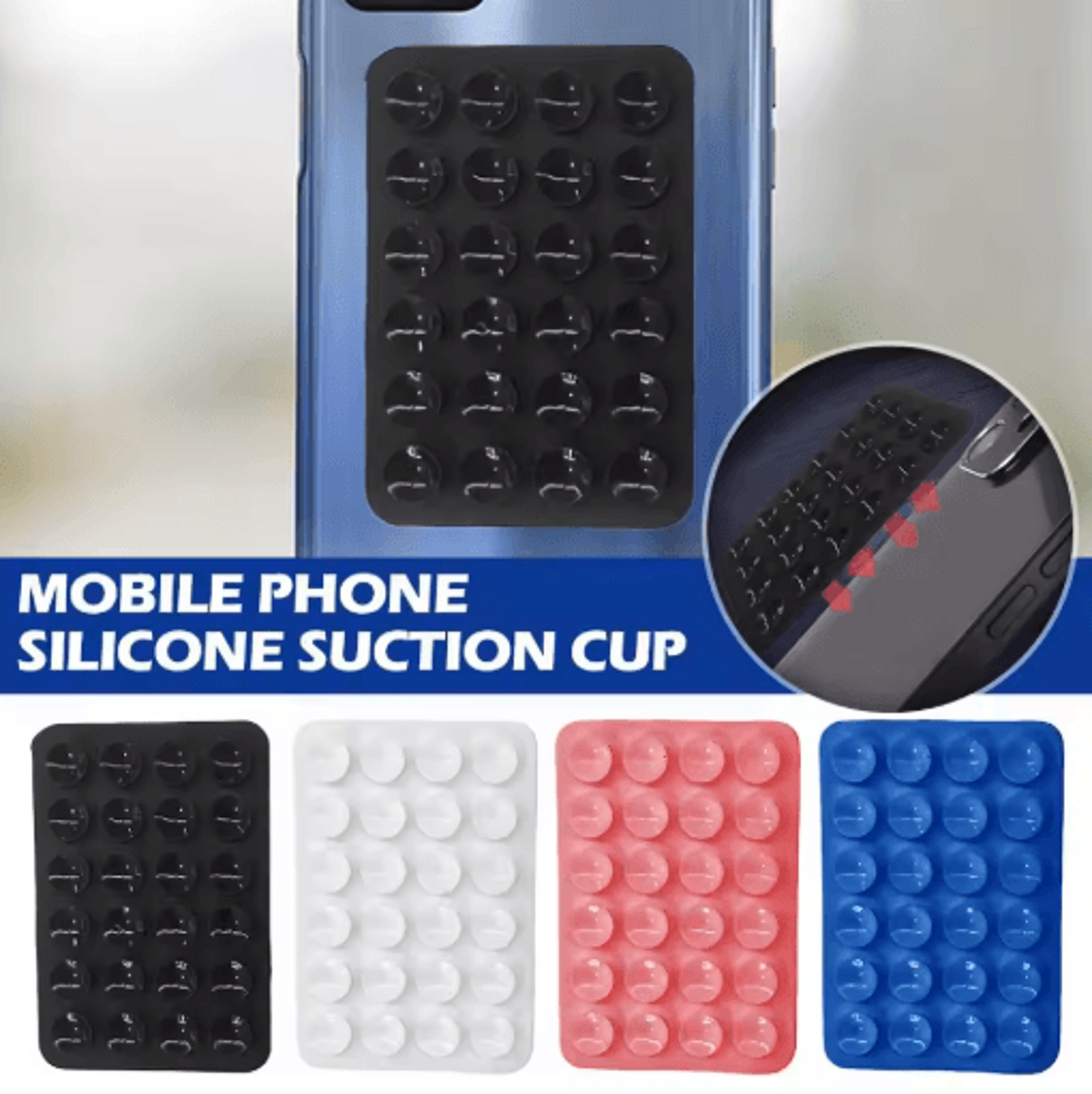 Silicone Suction Phone Mount Non Slip Self Adhesive Phone Holder For Selfies And Videos 1 2 PCS 9