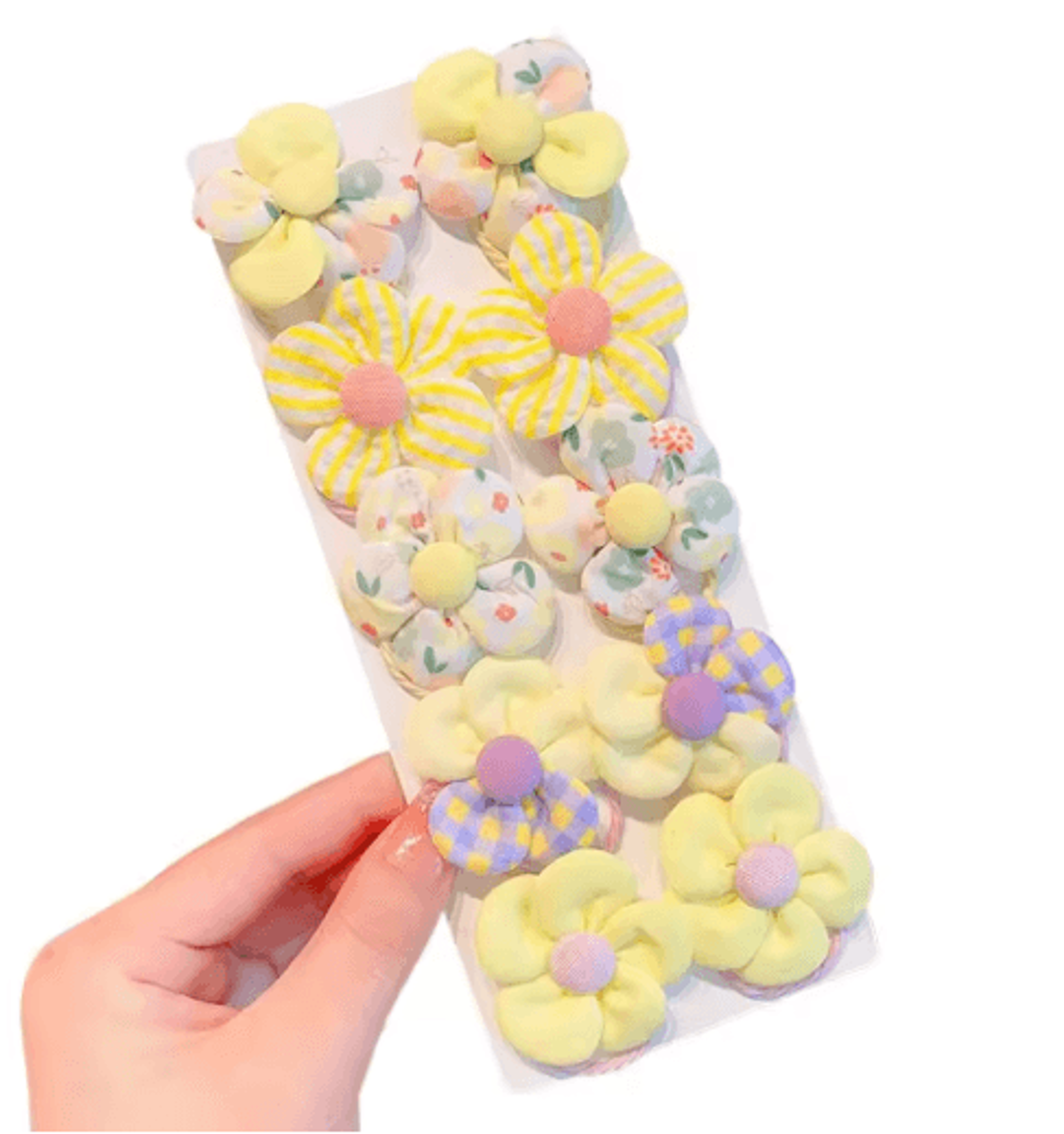 10 Piece Sweet Flower And Bow Hair Ties Cute Elastic Hair Bands For Little Girls In Candy Colors 1