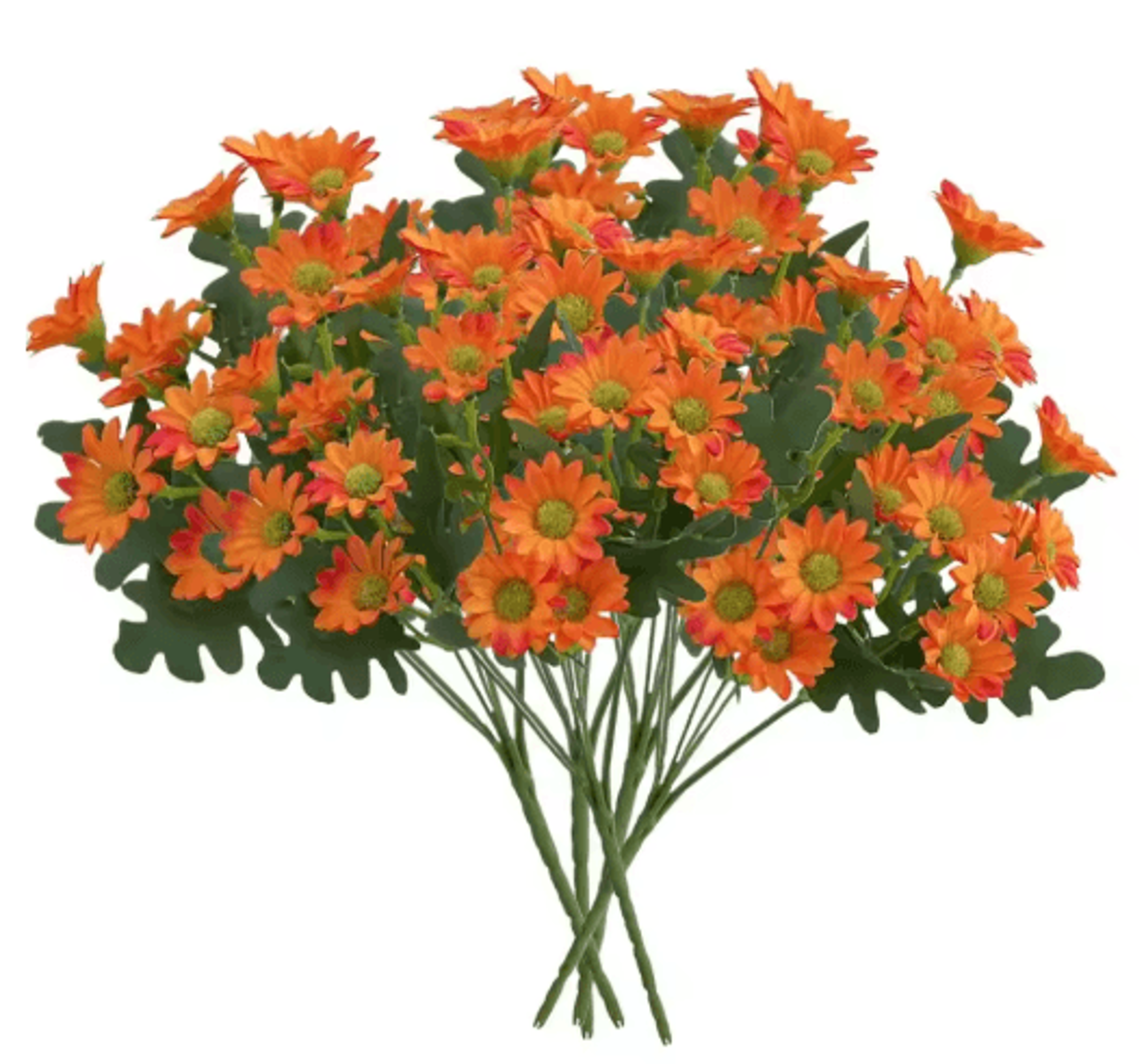 Artificial Sunset Mums Flowers Waterproof Fake Fall Flowers For Outdoor And Home Decor 5 Bundles 6