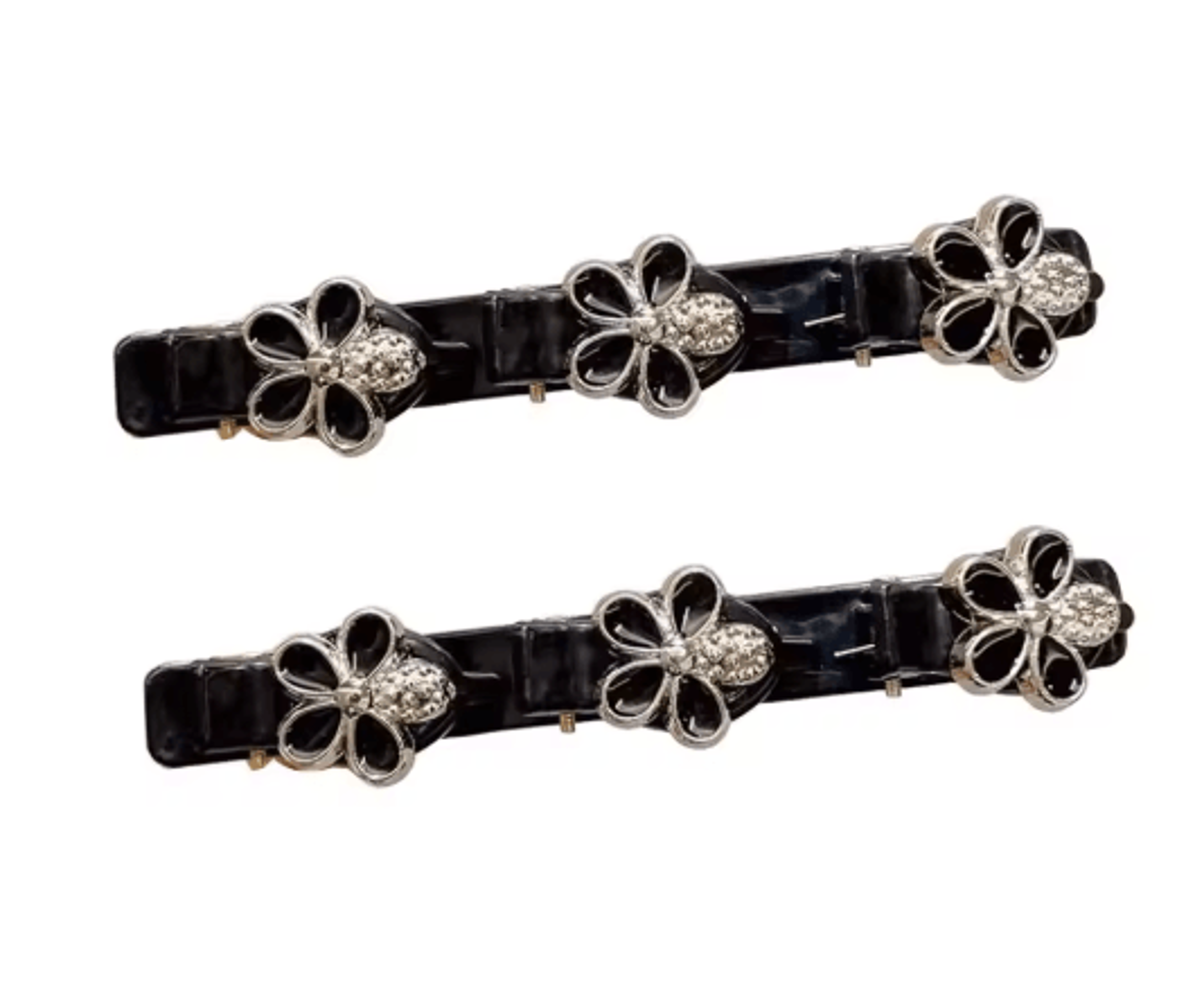 Sparkling Crystal Rhinestone Clover Hair Clips Braided Hairpins For Women And Girls 4
