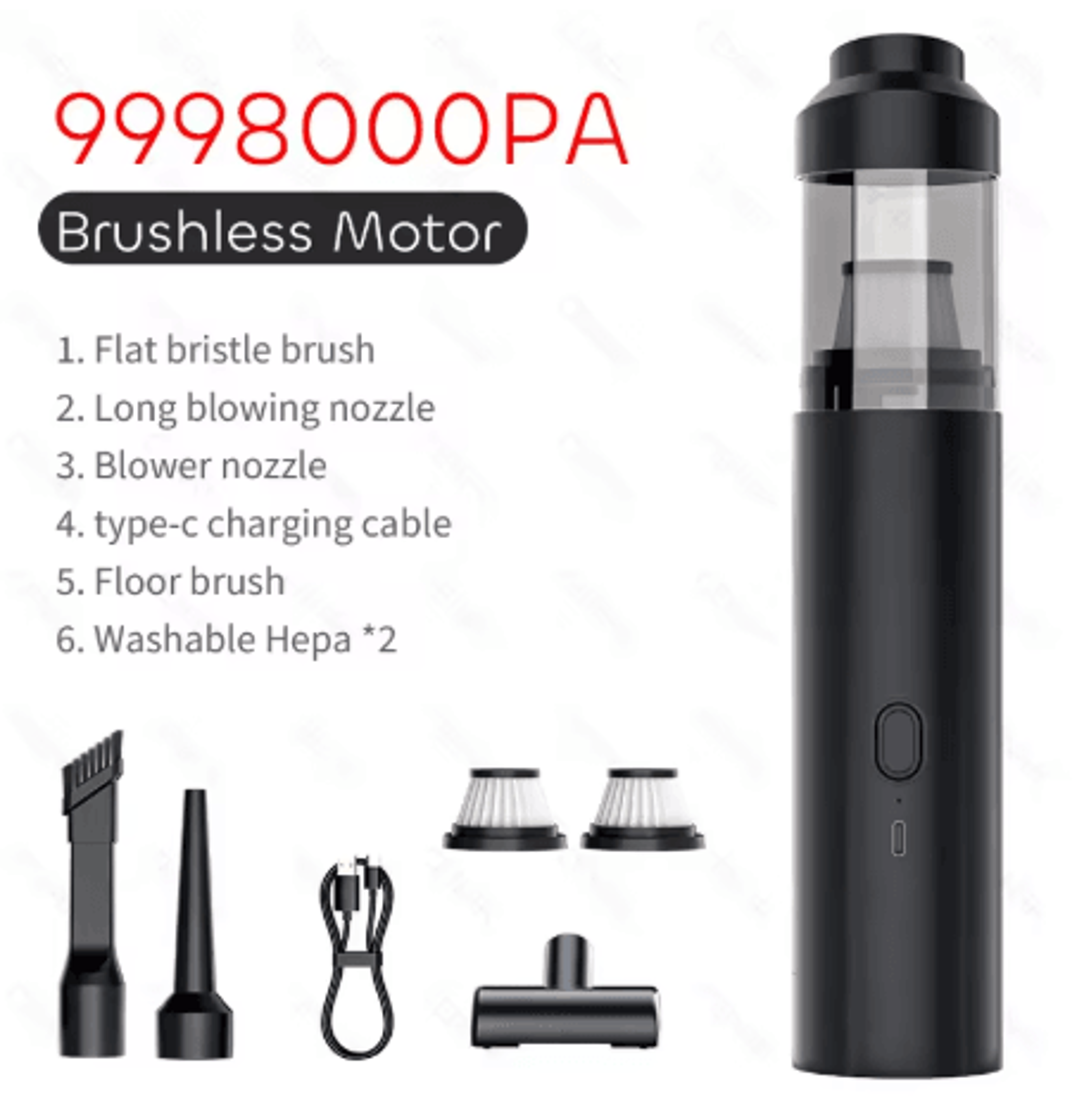 CENRR 2025 New Car Vacuum Cleaner 9998000PA Powerful Wireless Cleaner With Air Blower 4