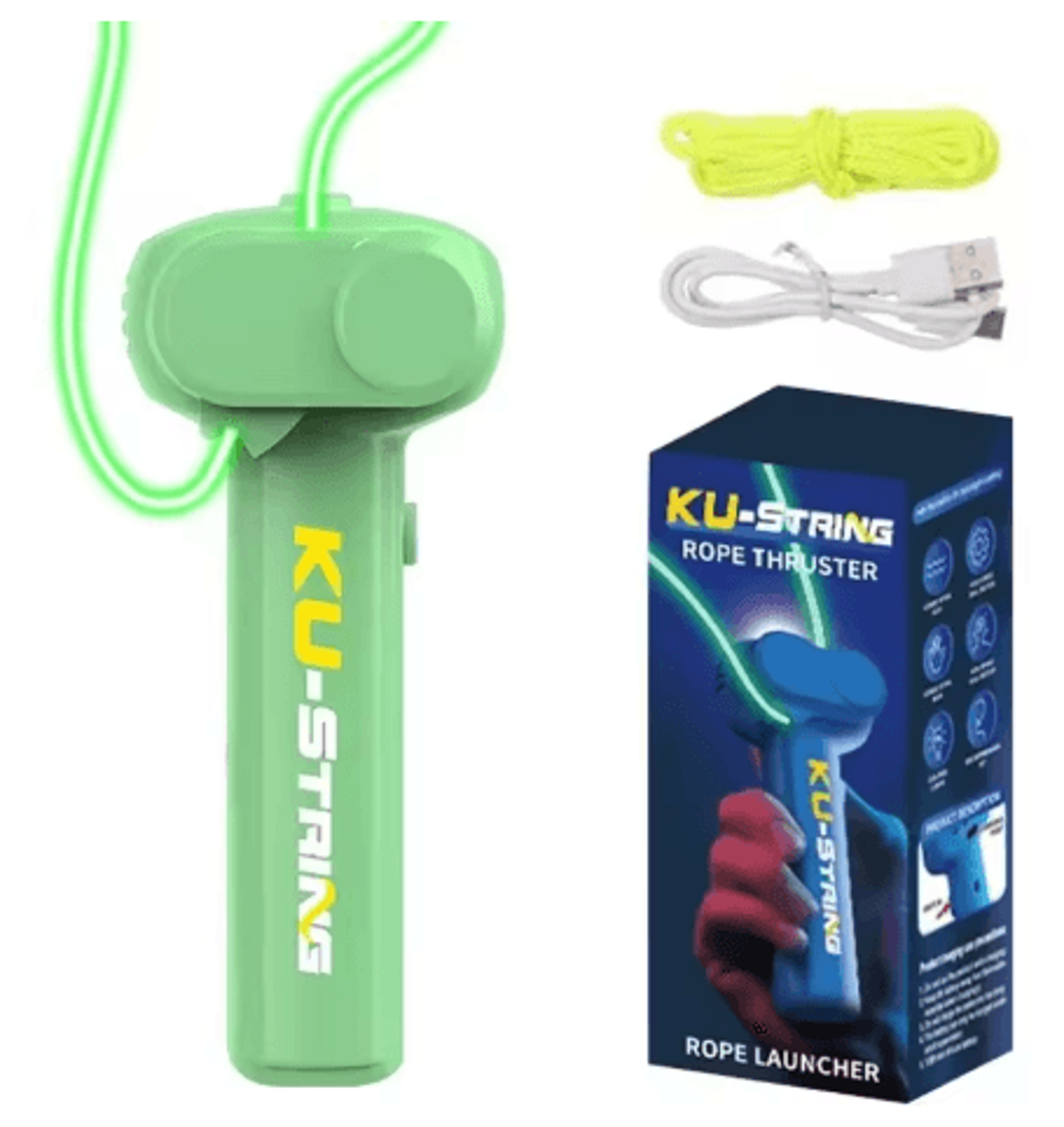 Glow In The Dark String Shooter Toy Luminous Rope Stress Relief Handheld Toy For Kids And Adults 5