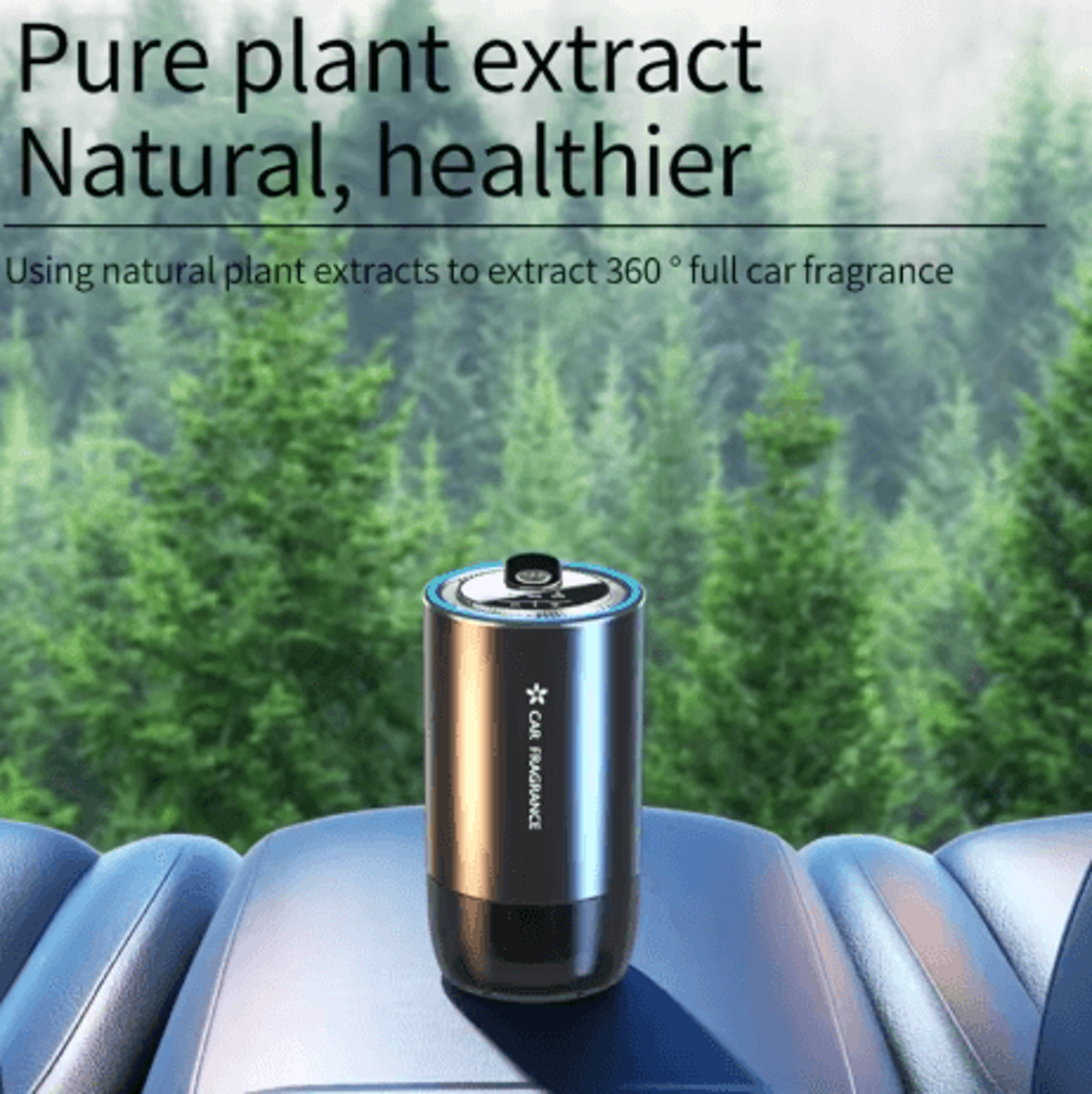 Car Perfume Air Freshener USB Rechargeable Essential Oil Aromatherapy Diffuser 4