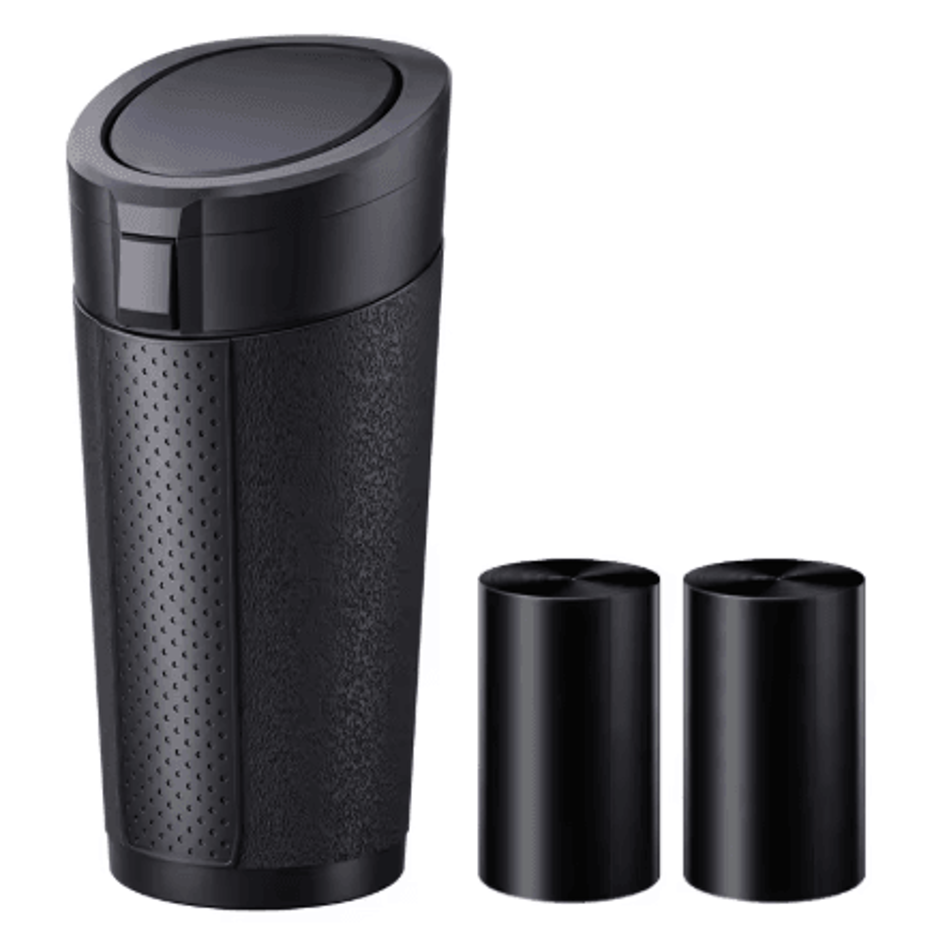 Car Trash Can With Lid Compact Auto Dust Organizer With Garbage Bags 2