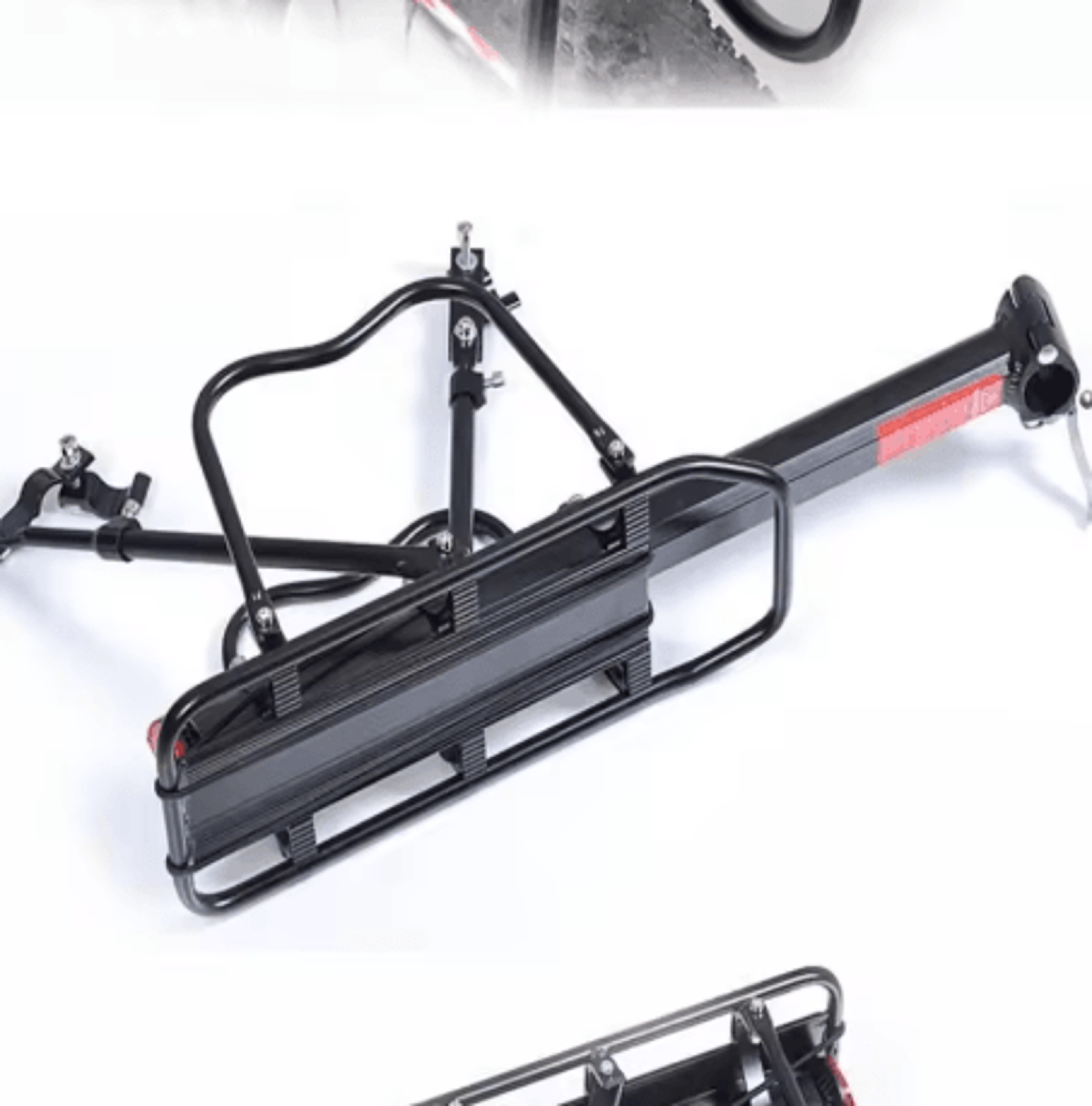 Adjustable Bike Luggage Rack Quick Release Rear Seat Rack With Reflective Plate 2