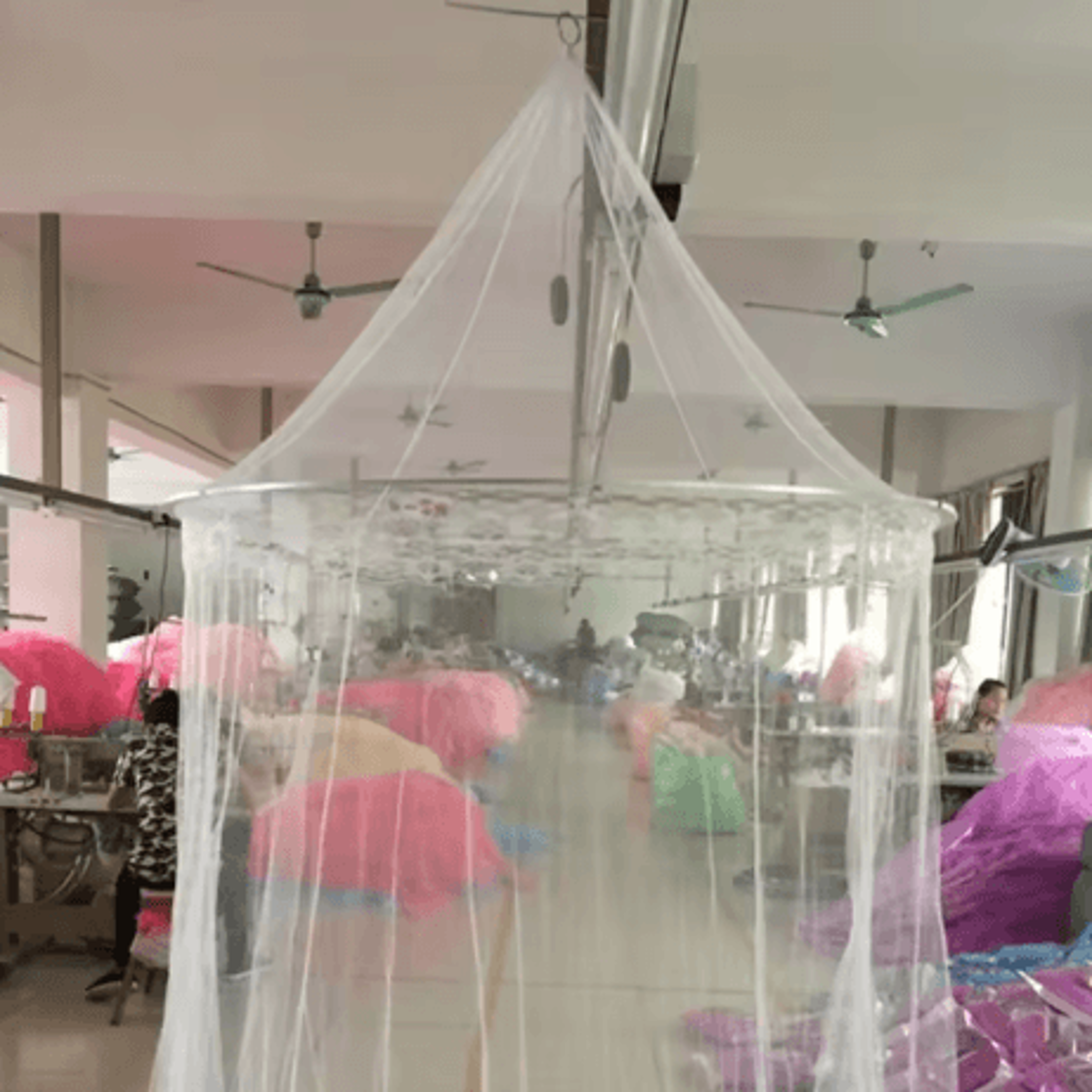 Hanging Dome Mosquito Net For Double Bed Ceiling Mounted Anti Fly Sleep Net 3