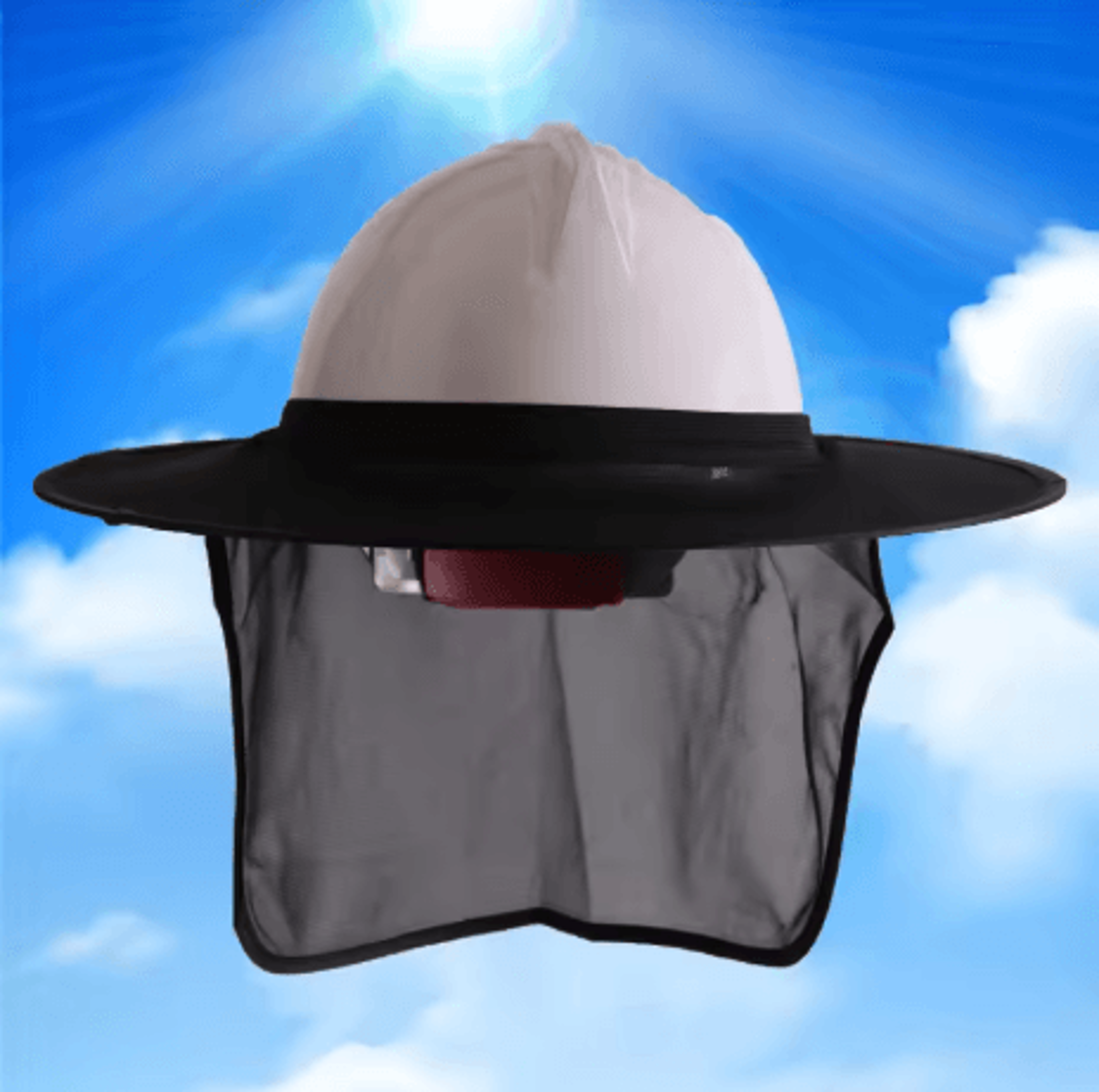 High Visibility Safety Helmet Sun Visor Reflective Outdoor Head And Neck Protector 3
