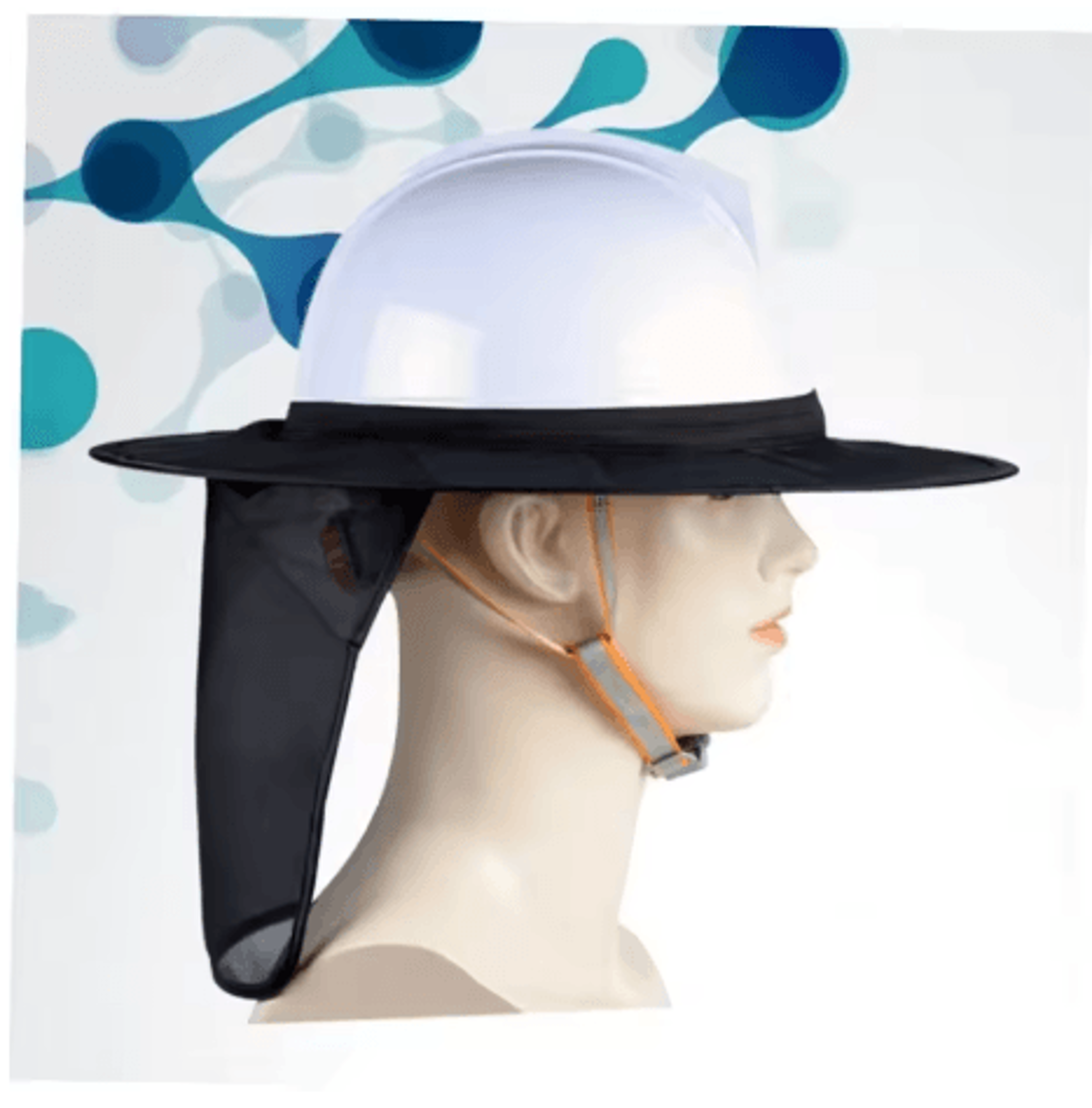 High Visibility Safety Helmet Sun Visor Reflective Outdoor Head And Neck Protector 5