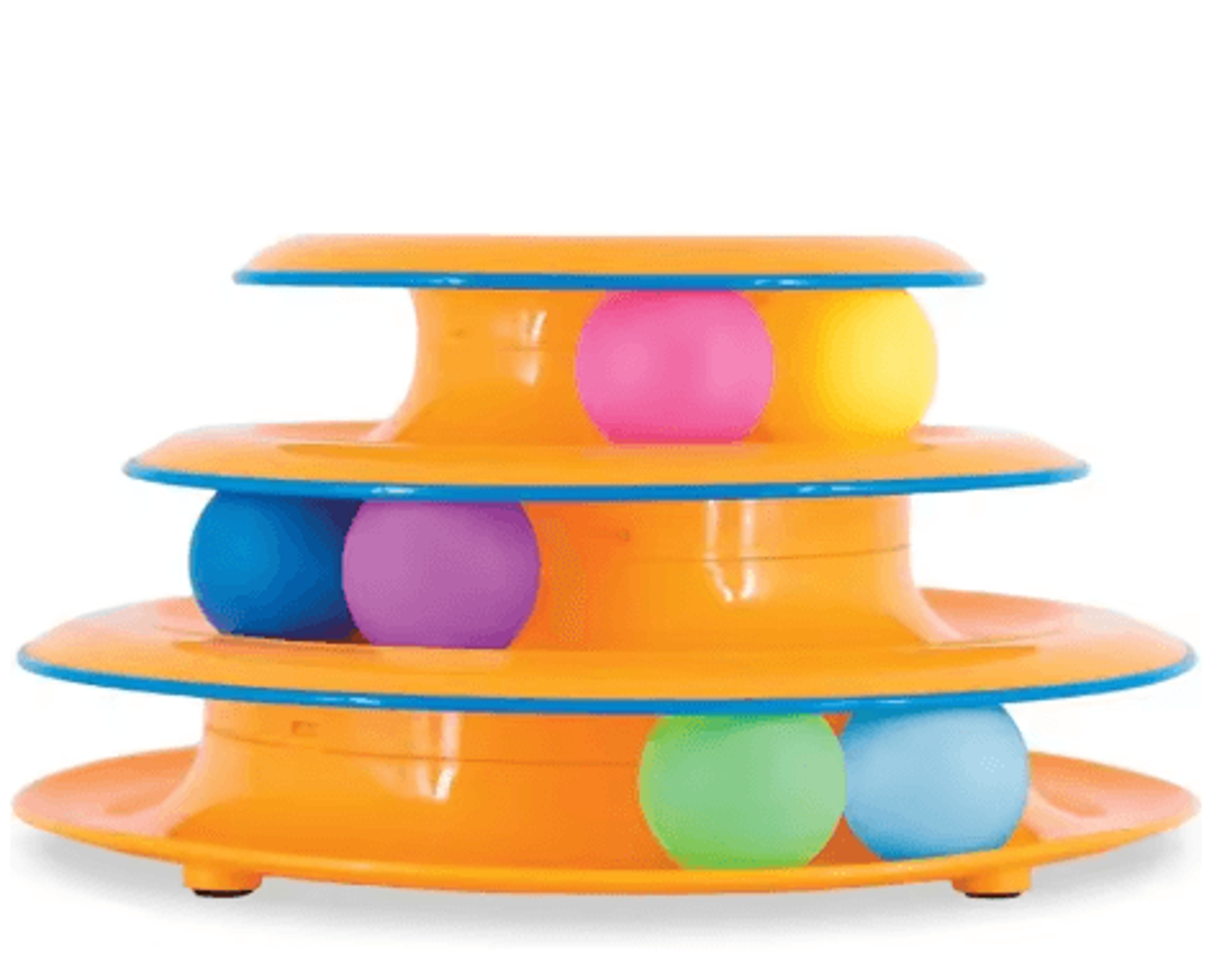 Four Layer Turntable Cat Toy Interactive Intelligence Training Track Tower With Rotating Balls 8