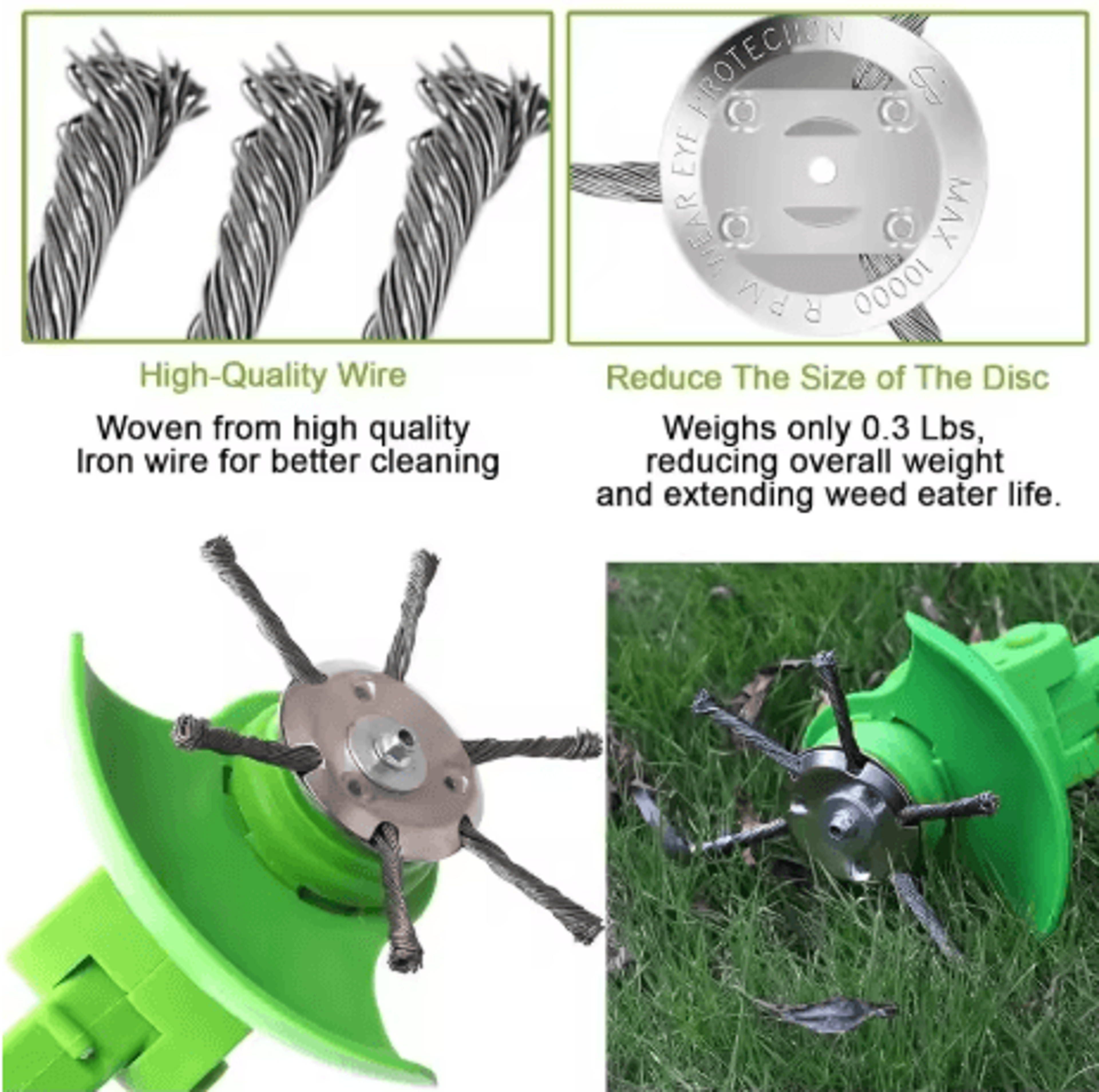 6 Inch Wire Brush Cutter Trimming Head 3 6 Blade Rotary Weeder Replacement For Cordless Trimmers 0