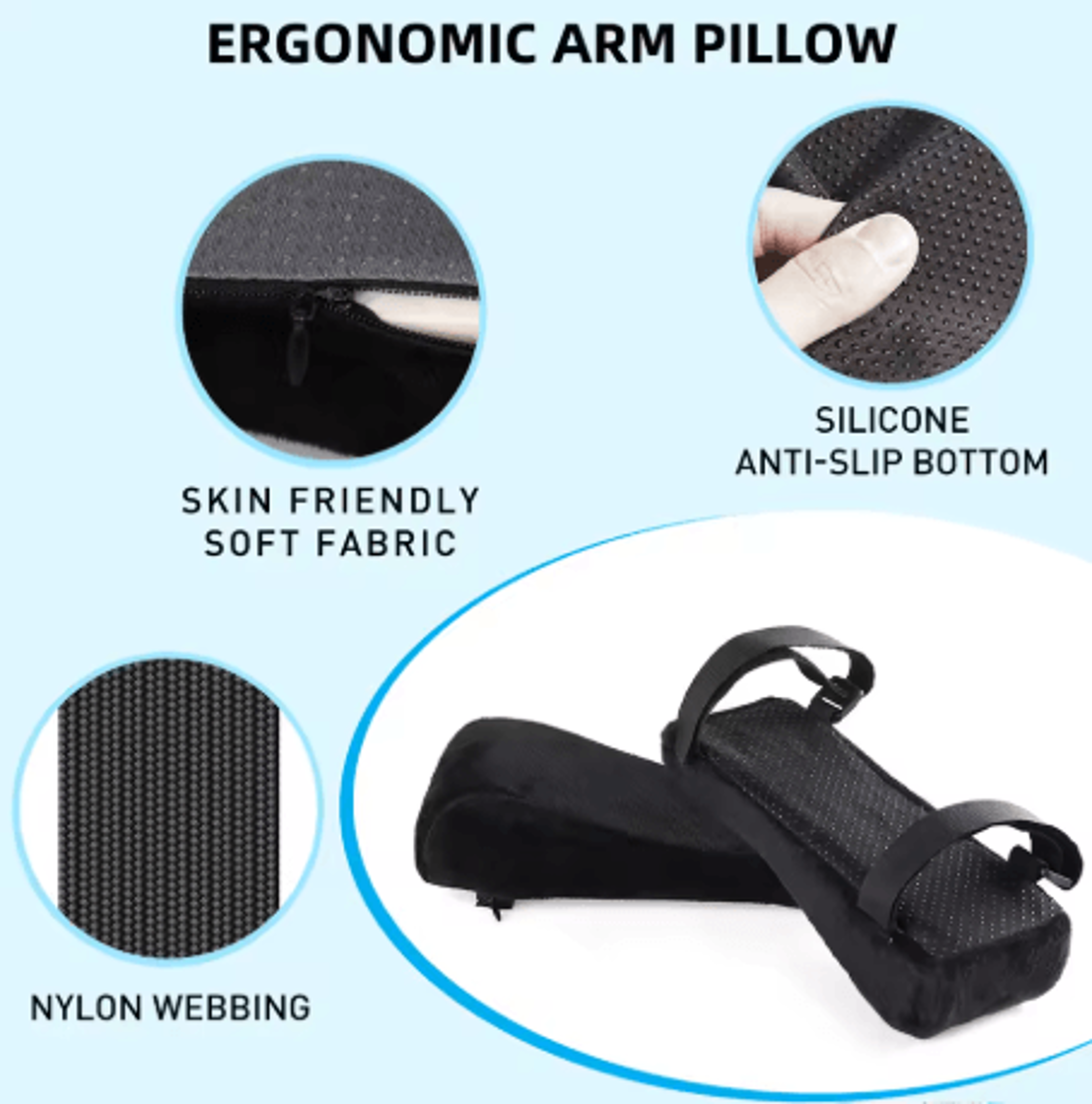 Ergonomic Chair Armrest Pads 2 Piece Set Pressure Relief Elbow And Forearm Support For Office Chair 5