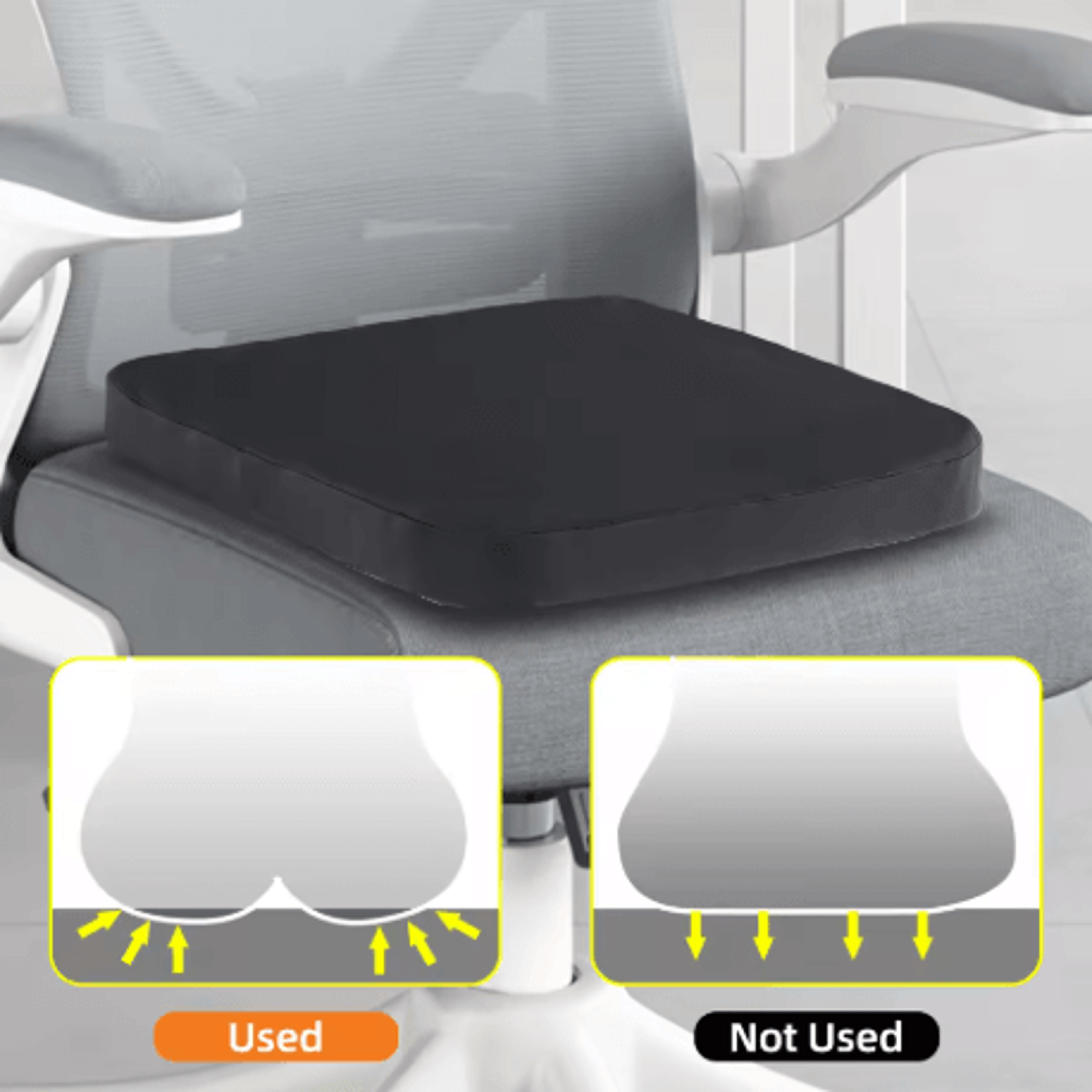 Cooling Seat Cushion Pressure Relief Cool Fabric Cushion For Chair And Wheelchair 4