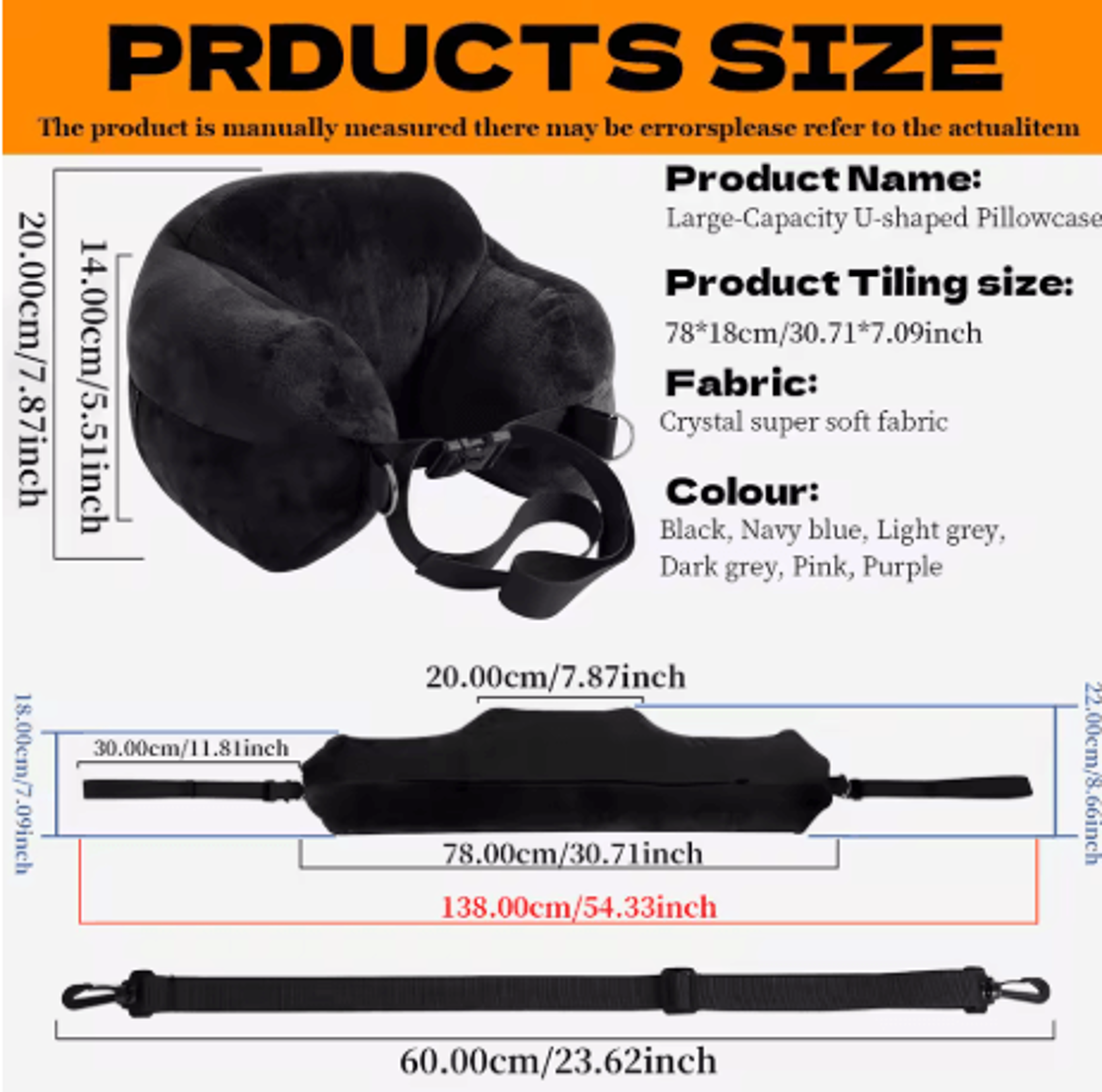 Adjustable U Shaped Travel Neck Pillow Washable Fillable Comfort Pillow For Airplane And Travel 11