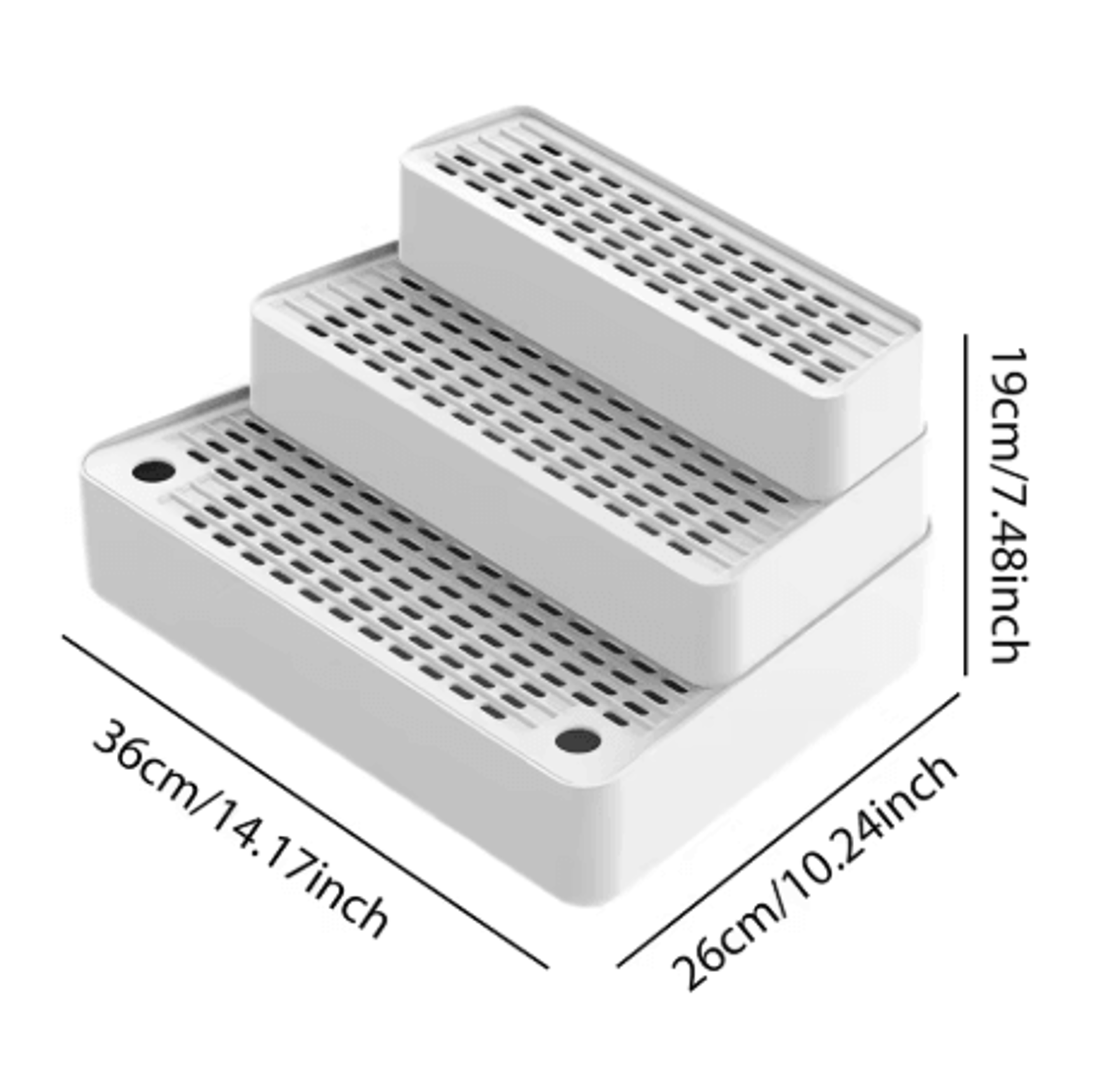 3 Step Cat Litter Box Ramp Non Slip Feet Filter Footboard For Automatic Cat Toilets 7