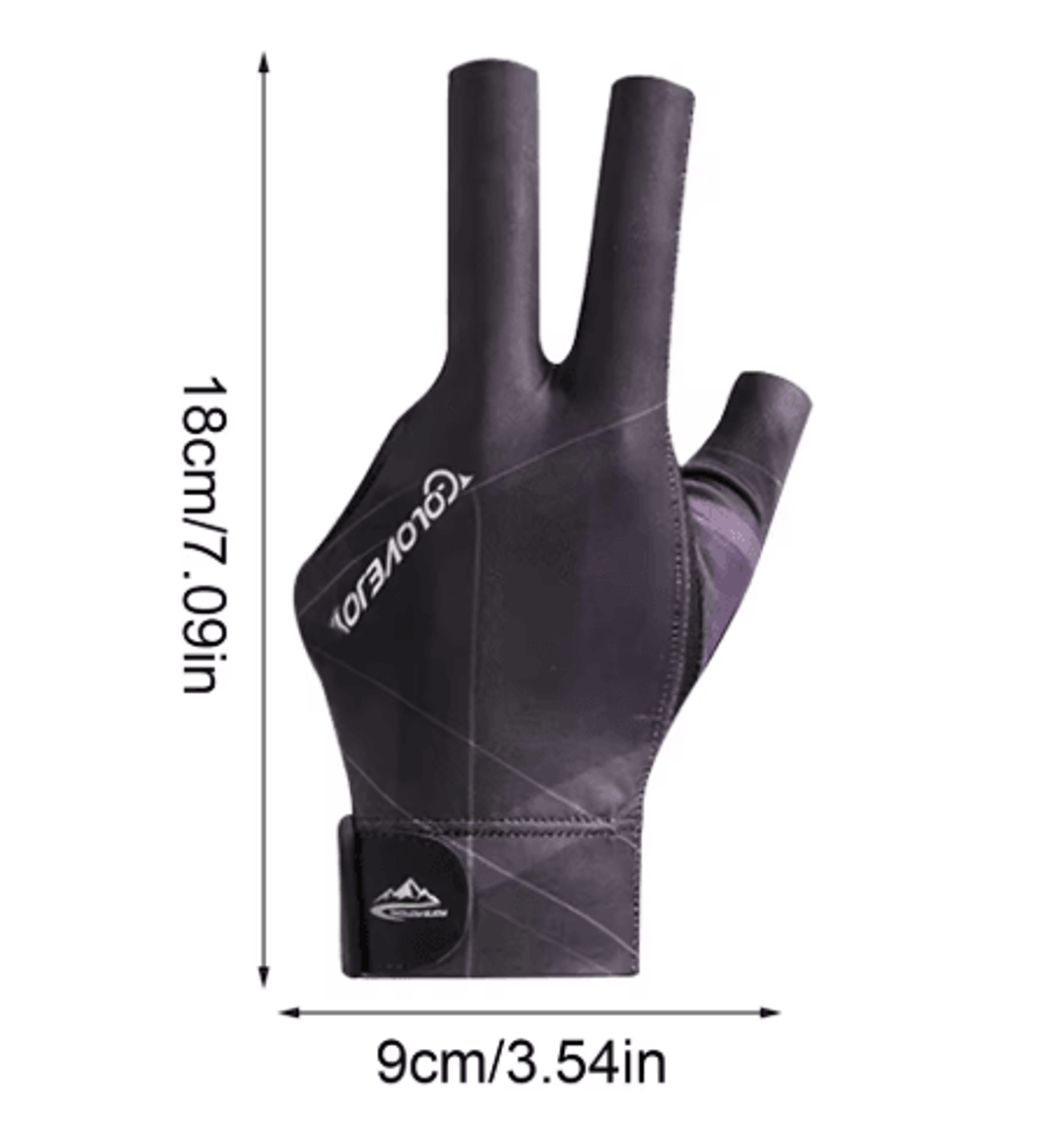 Open Finger Billiard Glove Breathable Polyester Snooker And Pool Glove With Adjustable Strap 4