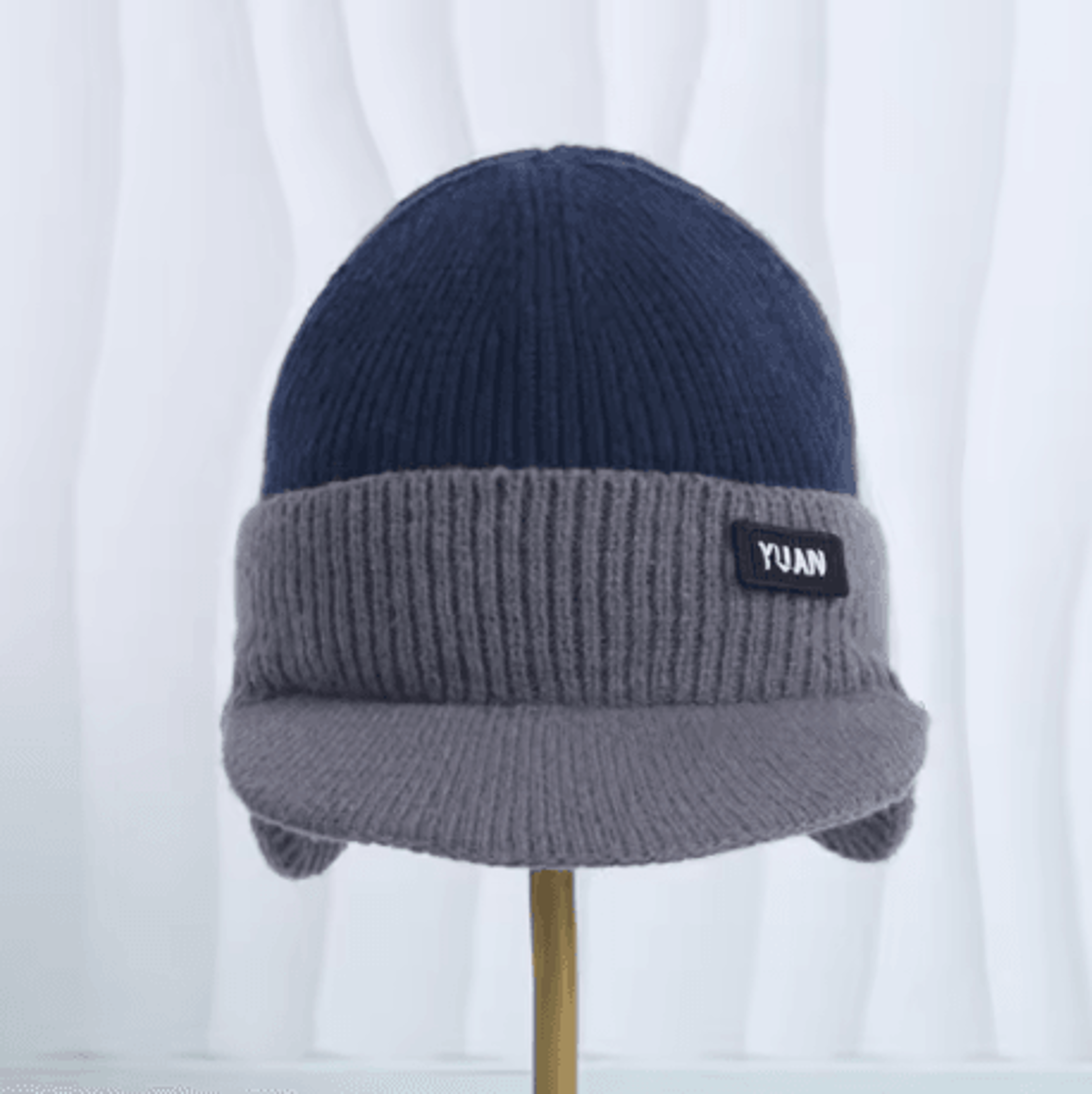 Winter Thermal Knitted Baseball Cap Windproof Ear Protection Warm Hat For Men And Women 2