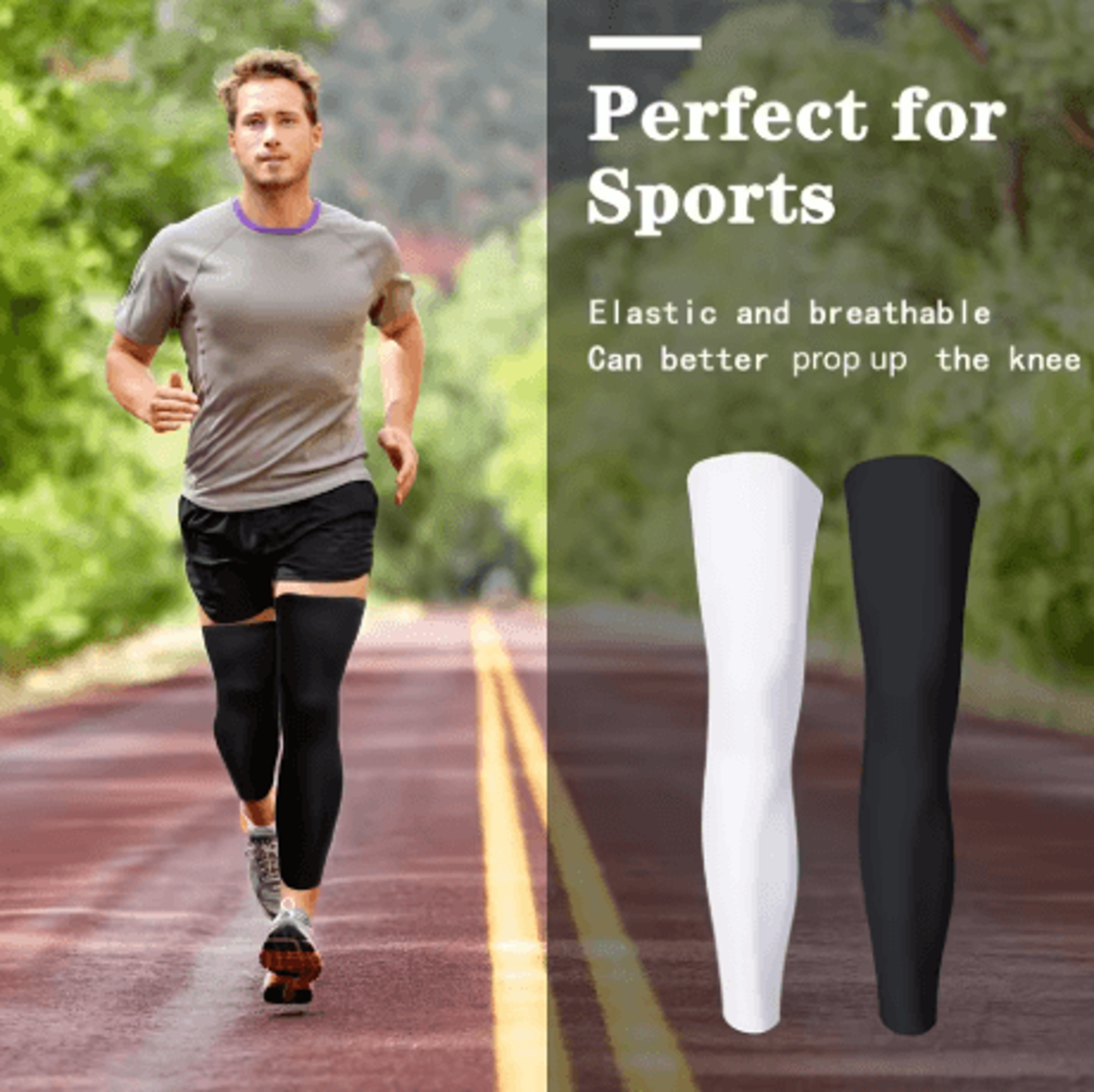 Summer Sun Protection Cycling Leg Covers Breathable Quick Dry Anti Slip Sleeves Unisex 0