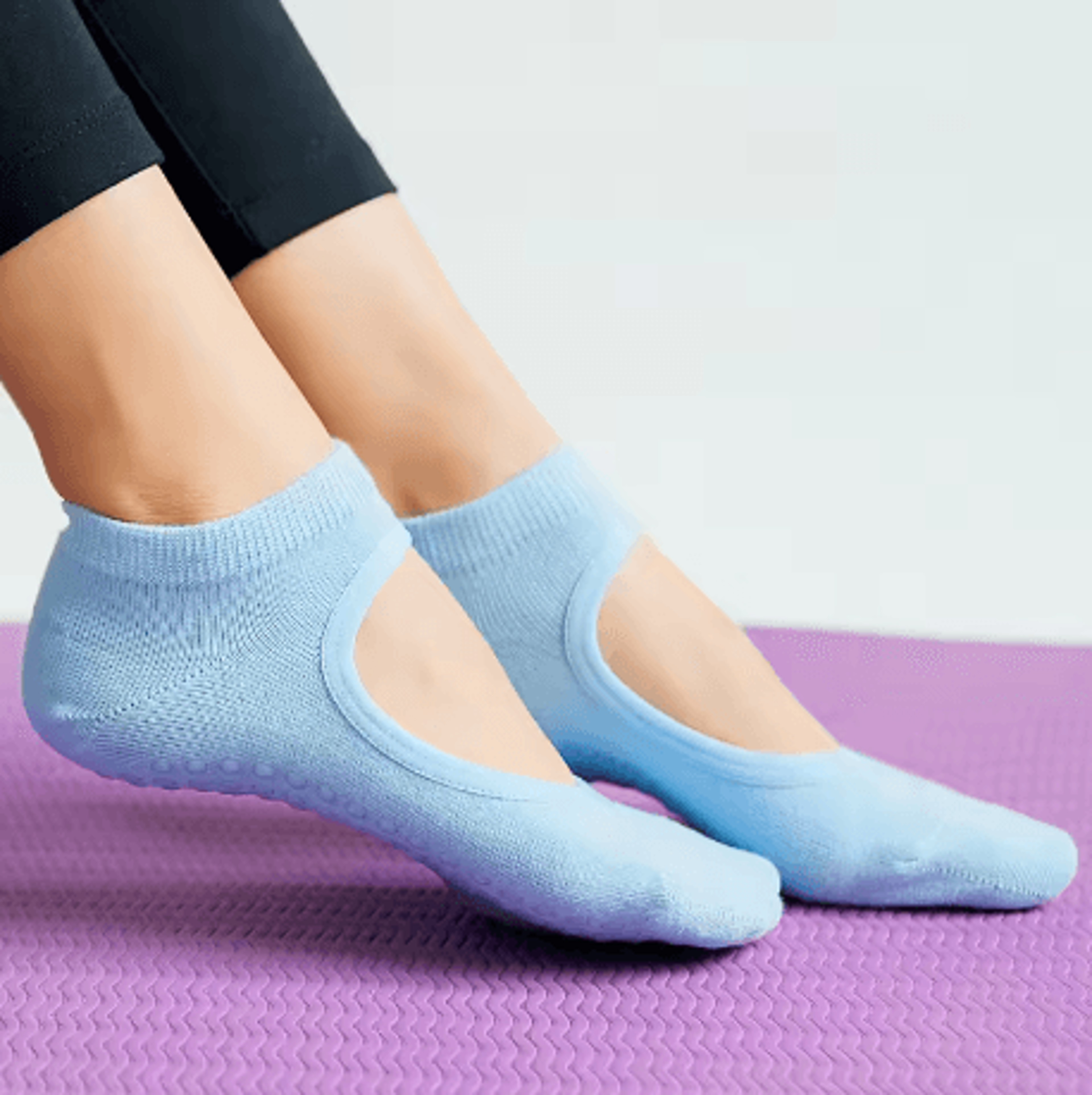 Womens Anti Slip Yoga Socks Breathable Backless Pilates And Ballet Ankle Socks For Fitness 5