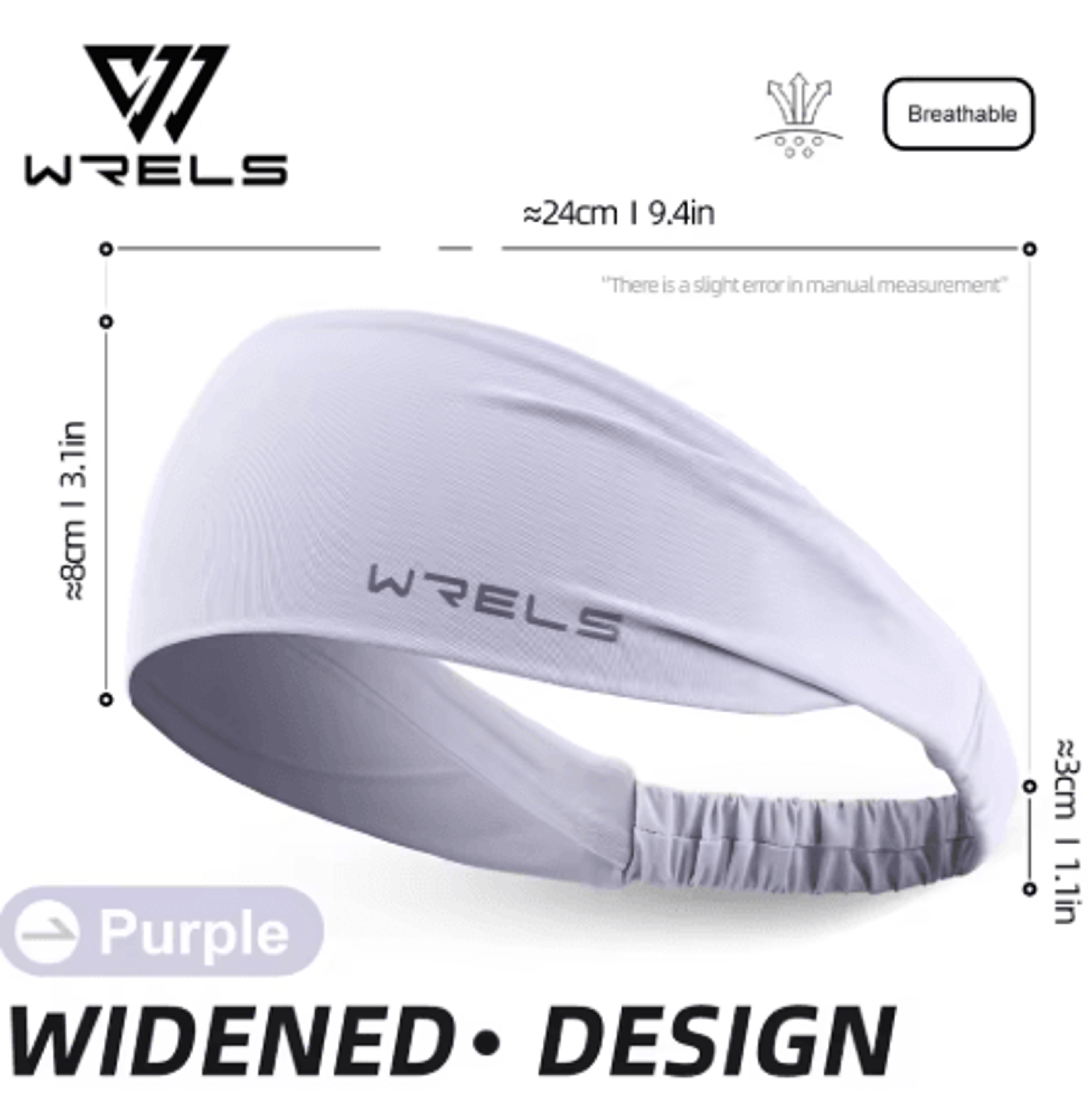 WRELS Sports Headband Elastic Sweat Absorbing Running And Fitness Head Band Unisex 4