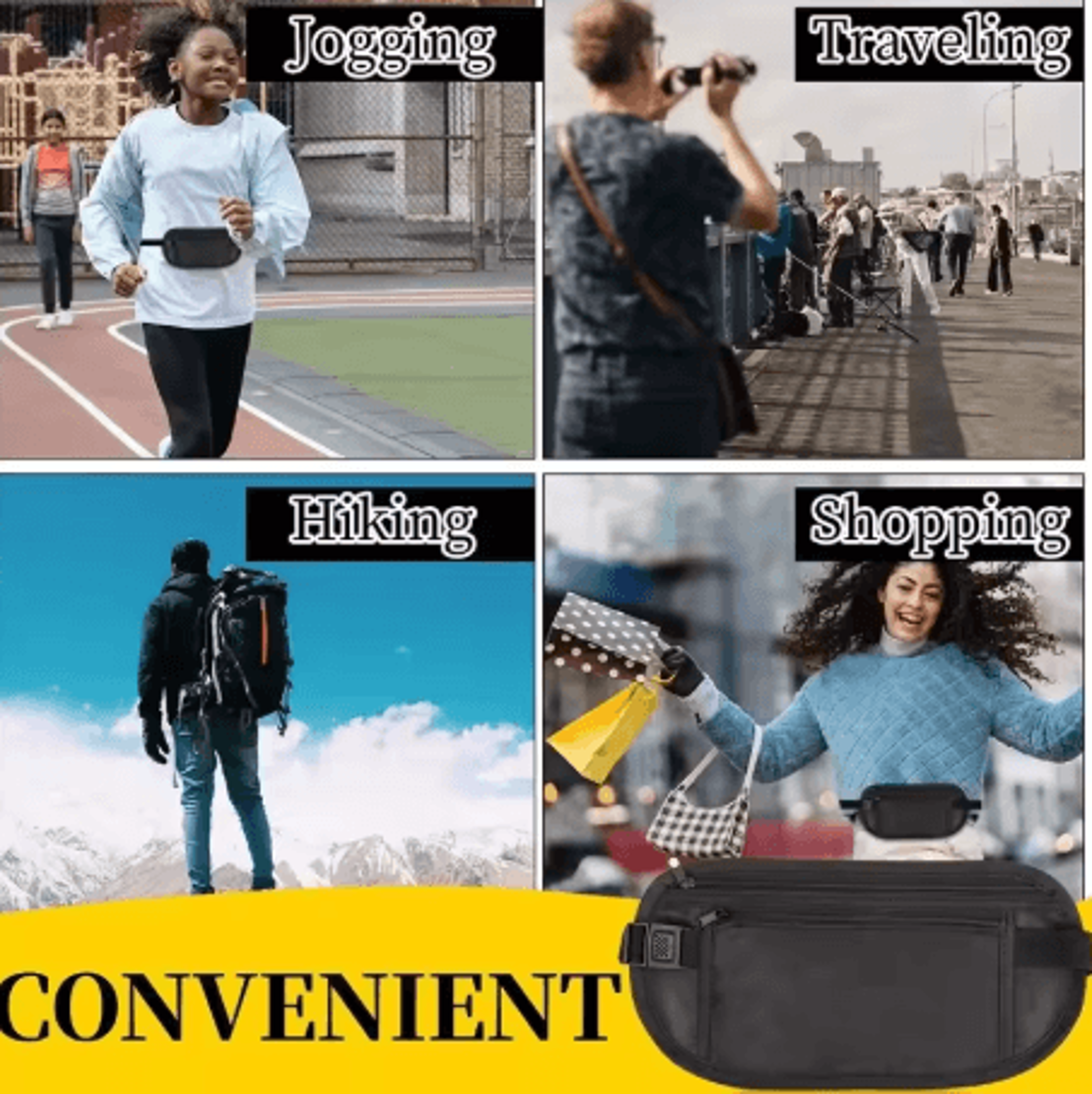 Invisible Running Waist Bag Hidden Travel Money Belt And Security Wallet 5