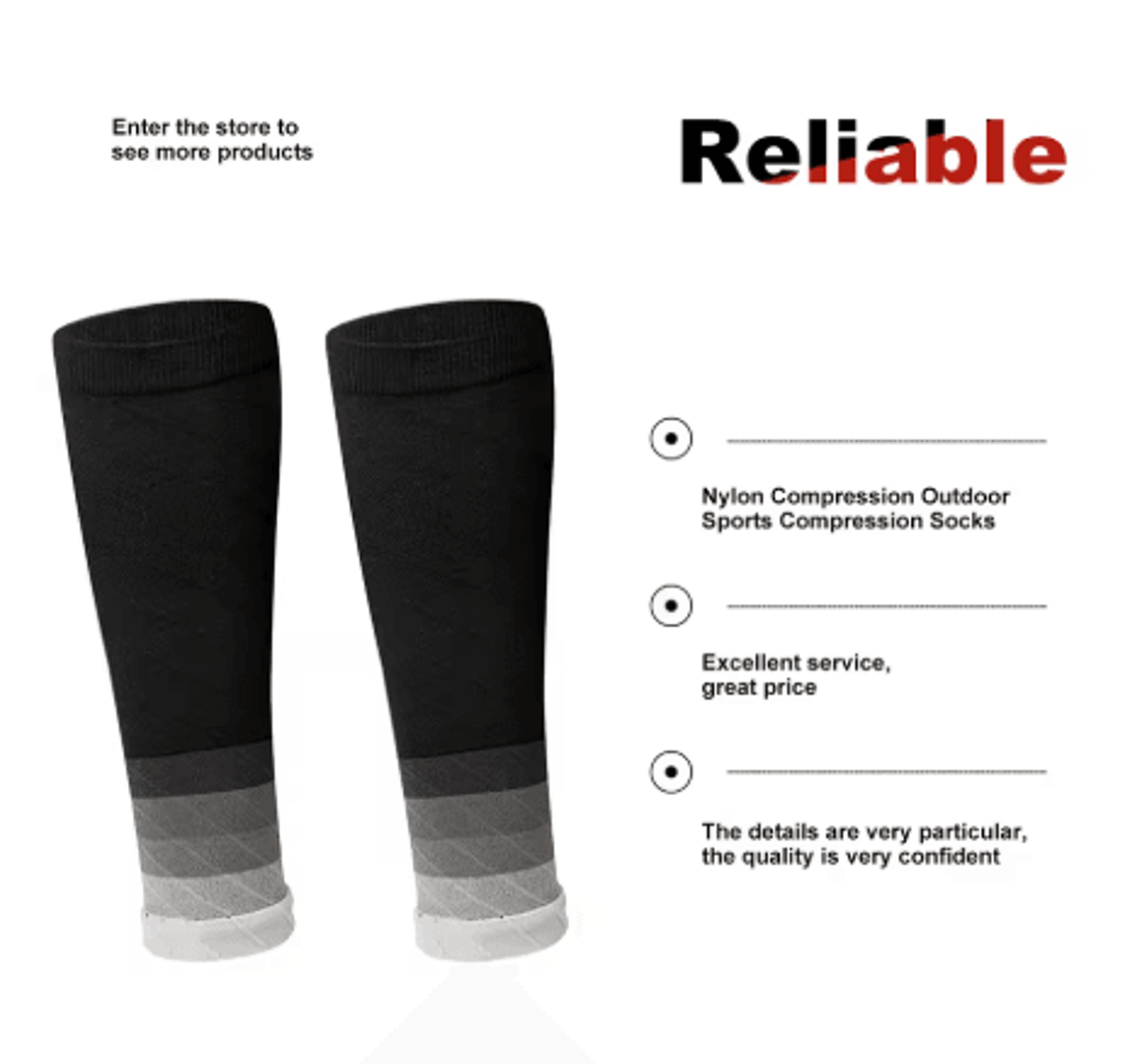 Compression Sports Calf Socks Long Pressure Support Stockings For Men Night Running And Outdoor Tra 7
