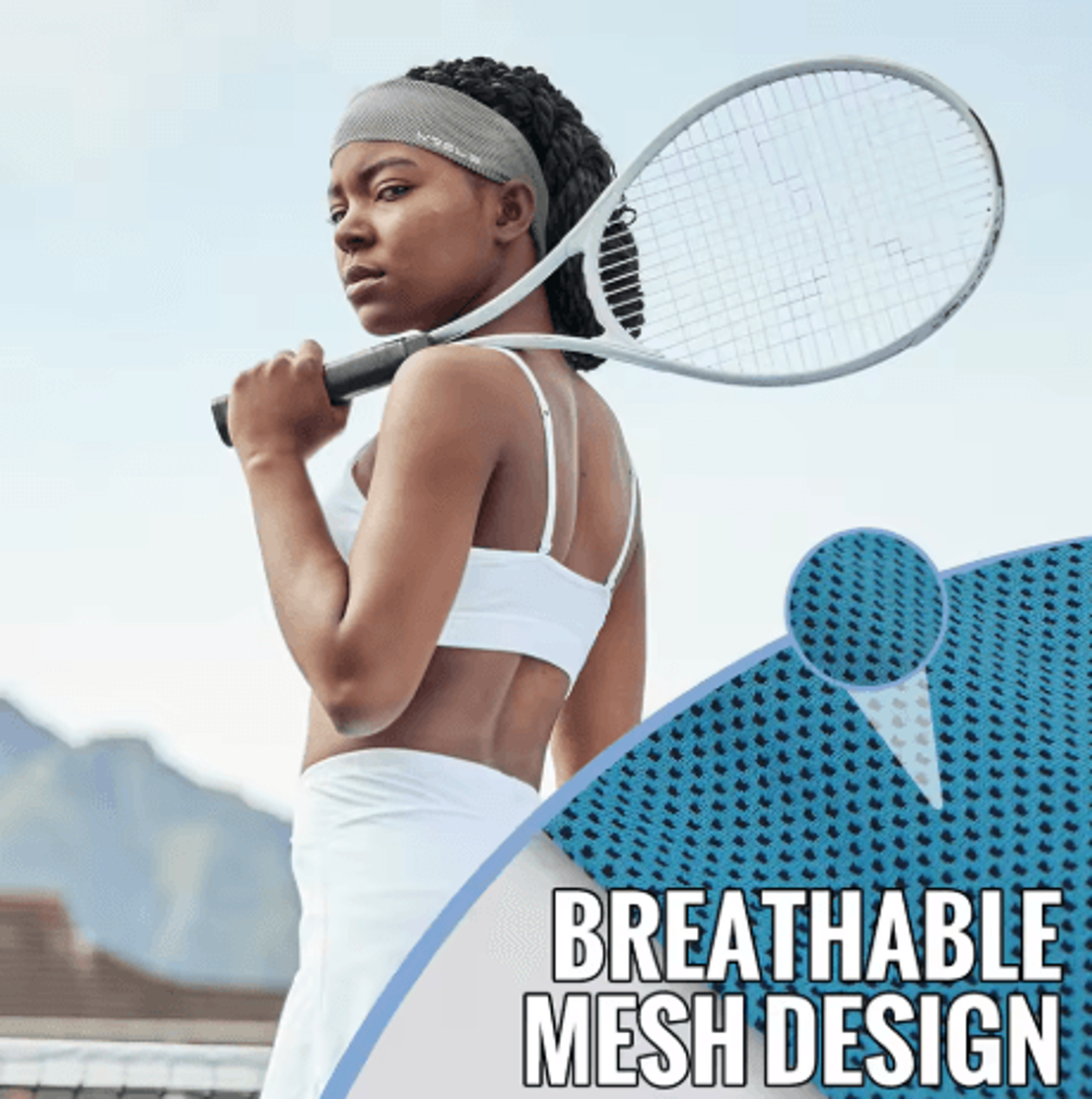 Summer Sports Headband Breathable Non Slip Sweat Wicking Fitness Hairband For Running And Tennis 7