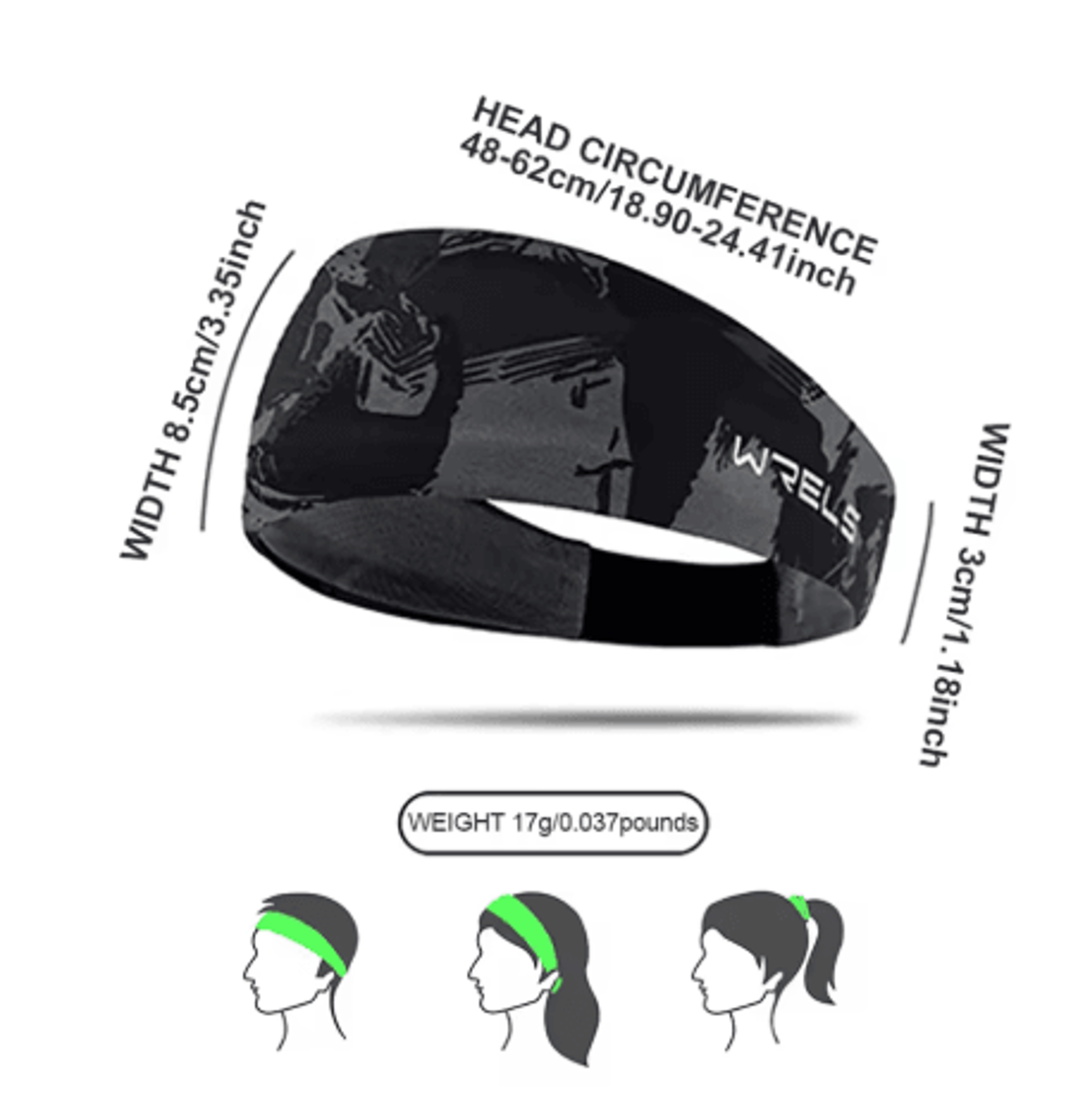 Unisex Sweat Absorbing Sports Hair Band Breathable Antiperspirant Headband For Running Yoga And Bas 8
