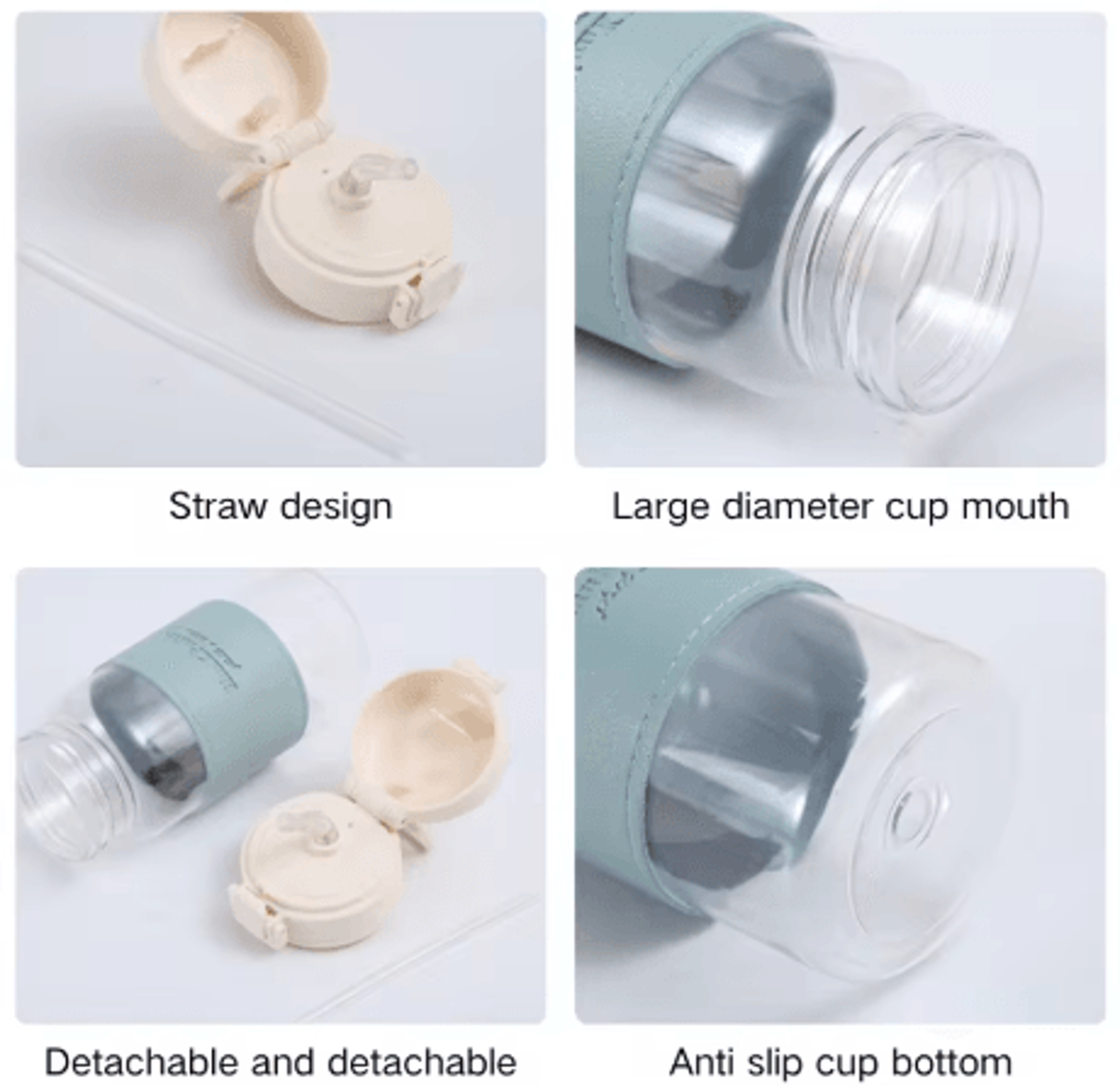 500ml Cute Kids Water Bottle With Straw Leak Proof Pop Up Drinking Bottle For School 5
