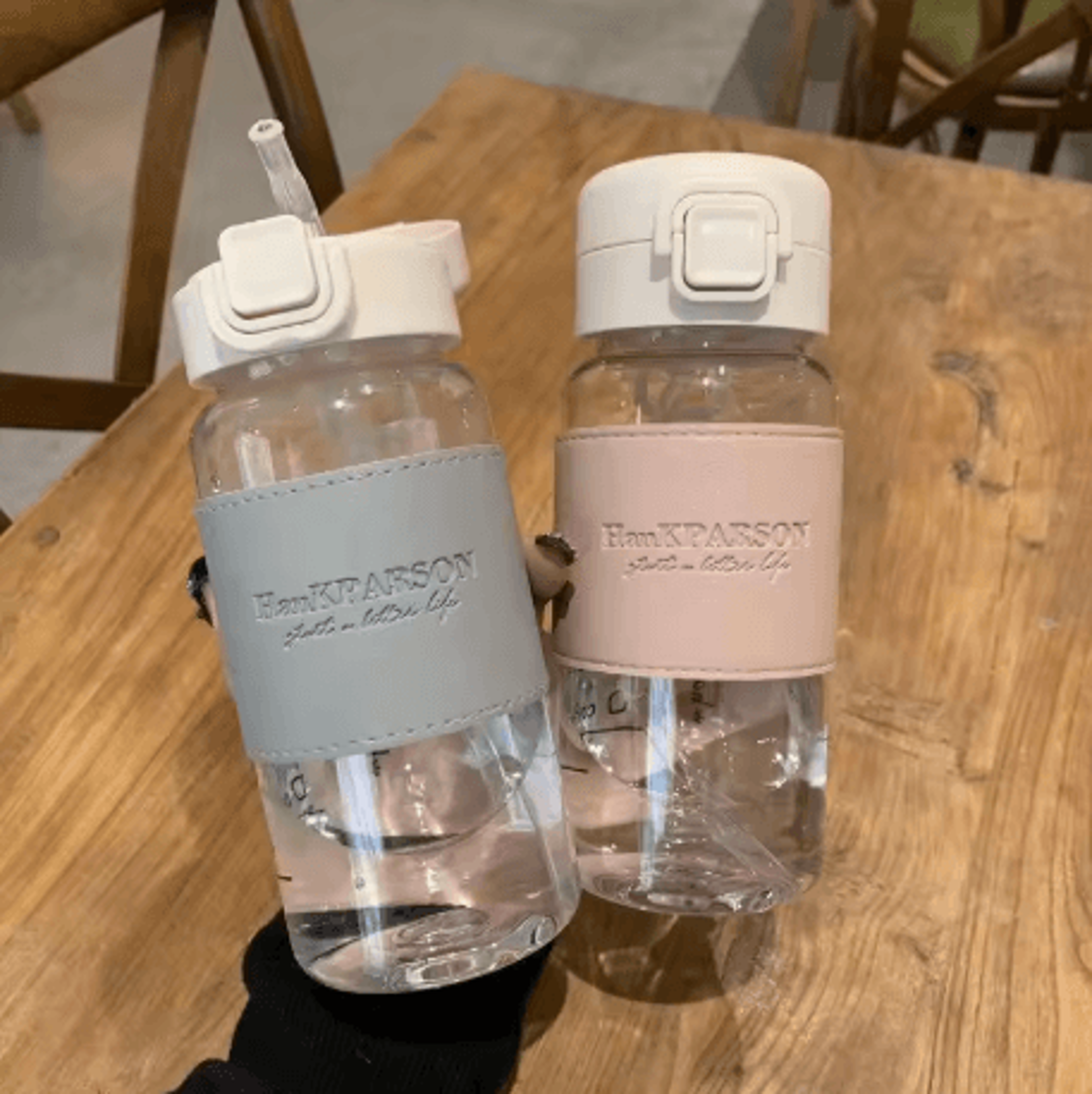 500ml Cute Kids Water Bottle With Straw Leak Proof Pop Up Drinking Bottle For School 0