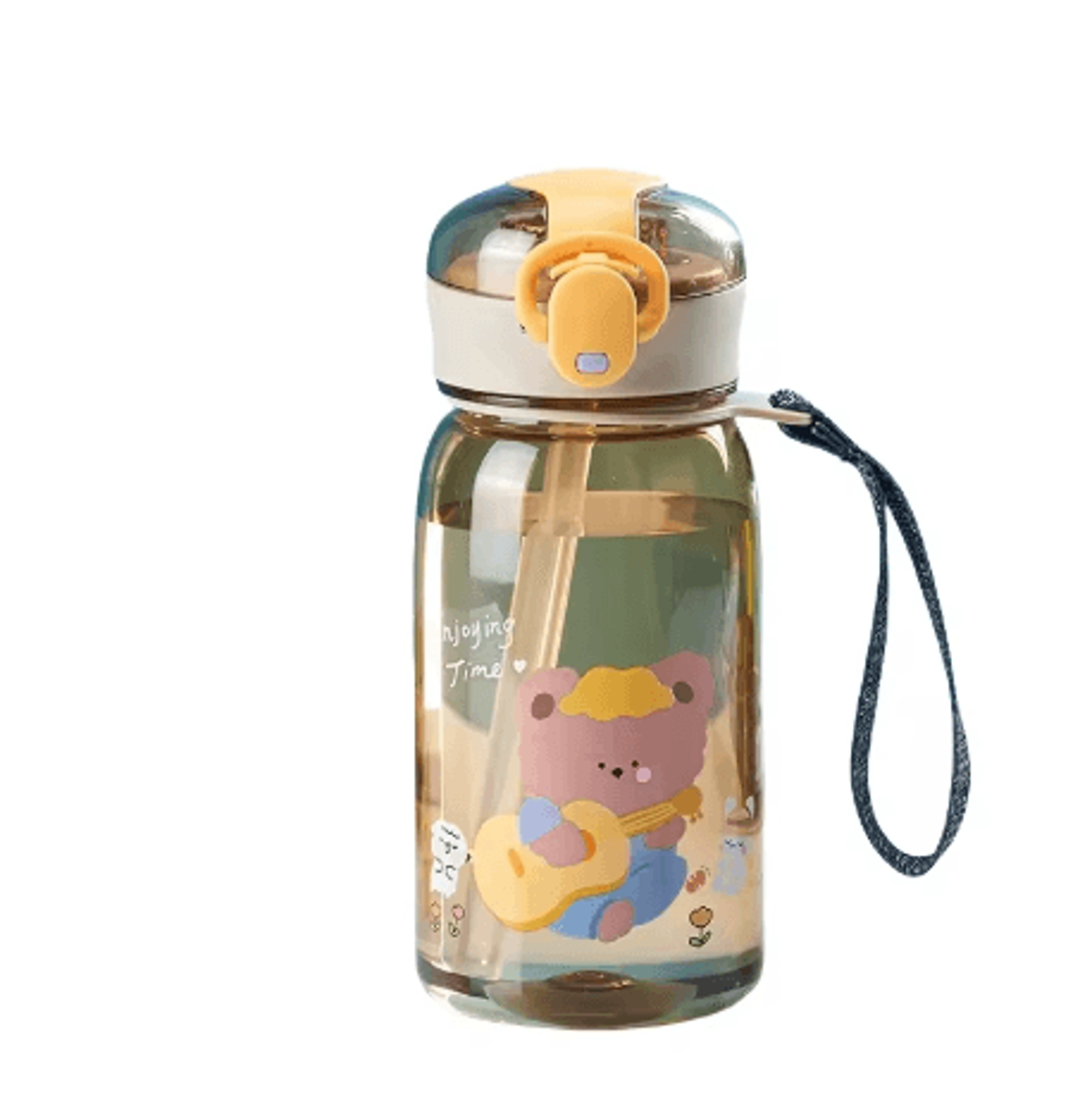 400ml Kids Cartoon Sippy Cup With Straw Leakproof Portable Water Bottle For Children 4