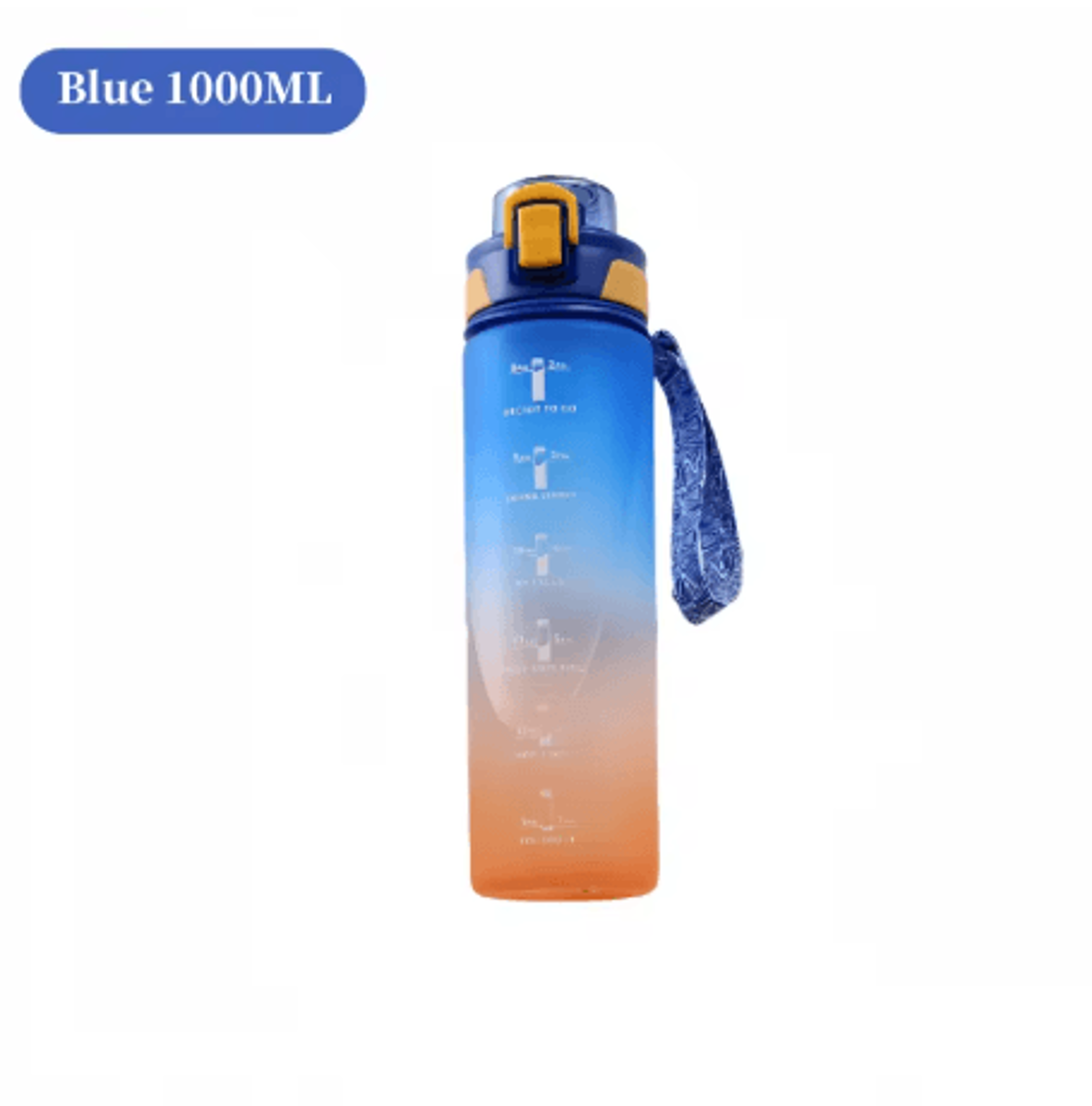 1 Liter Gradient Sports Water Bottle With Scale Large Capacity Outdoor Gym Hiking Bottle 8