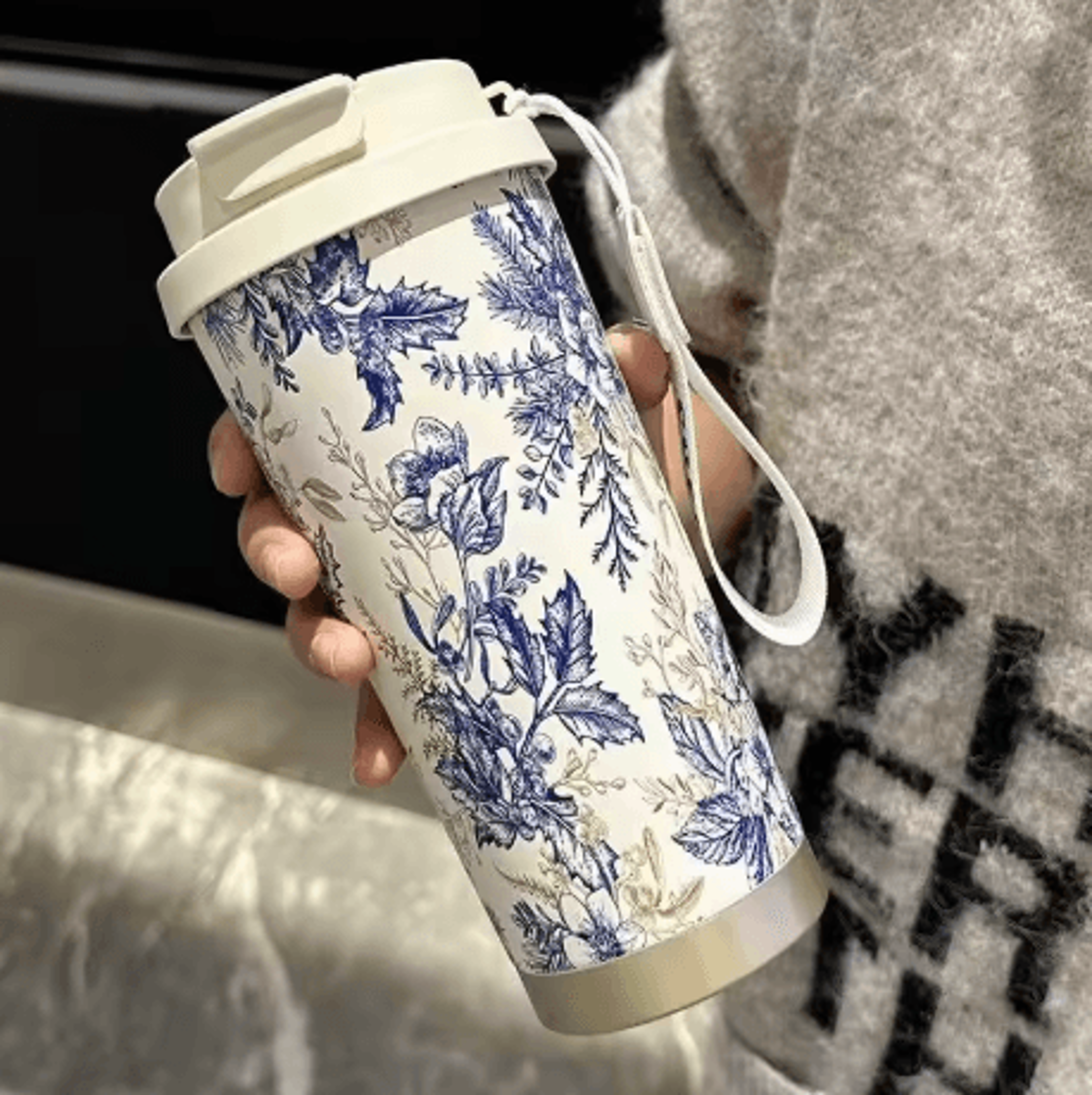 500ml Stainless Steel Thermo Travel Mug Dual Drink Leakproof Car Coffee Cup For Tea And Water 4