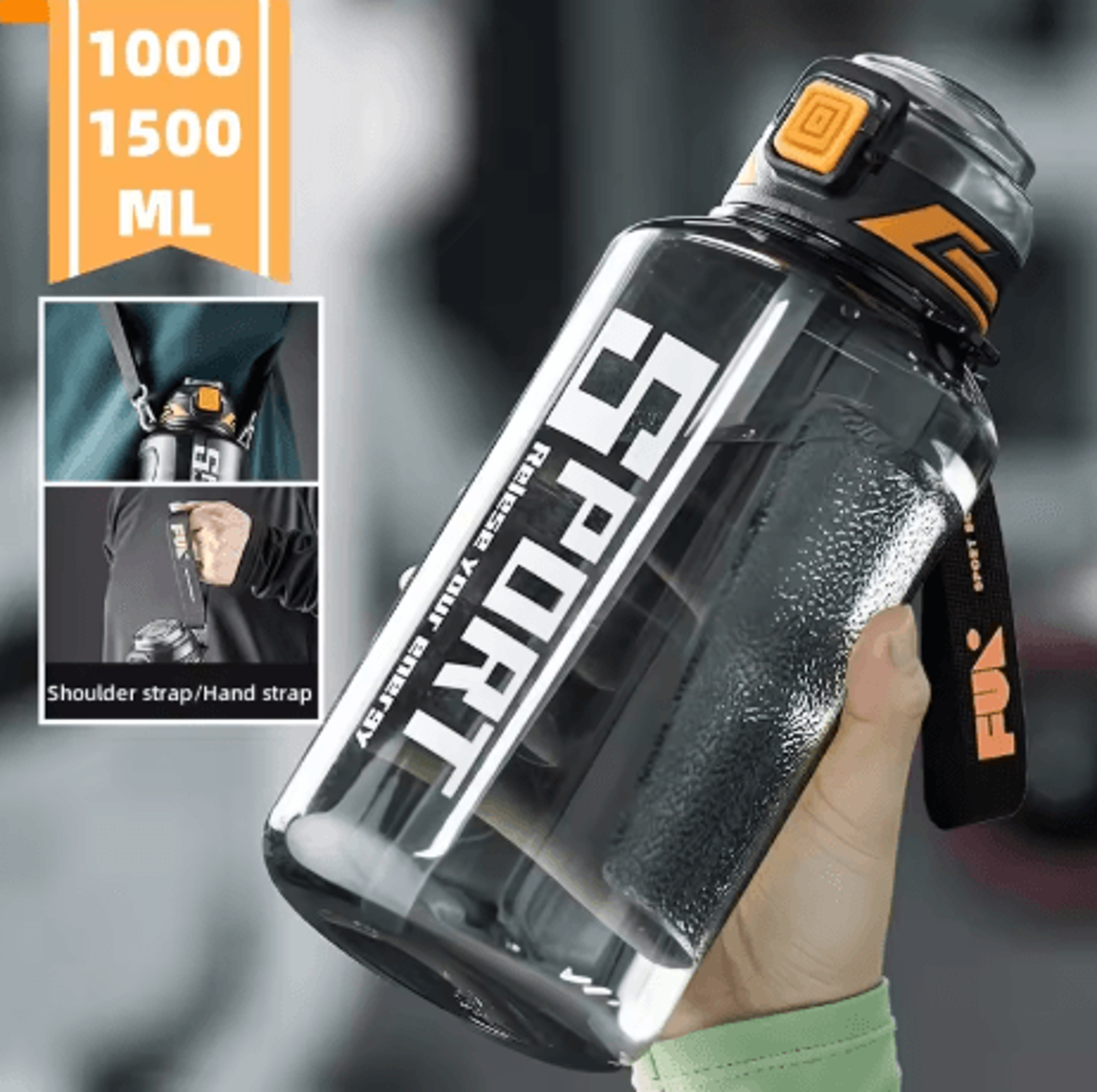 Large Capacity Sports Water Bottle Leakproof Plastic Drinking Bottle For Gym Cycling And Outdoor Tr 0