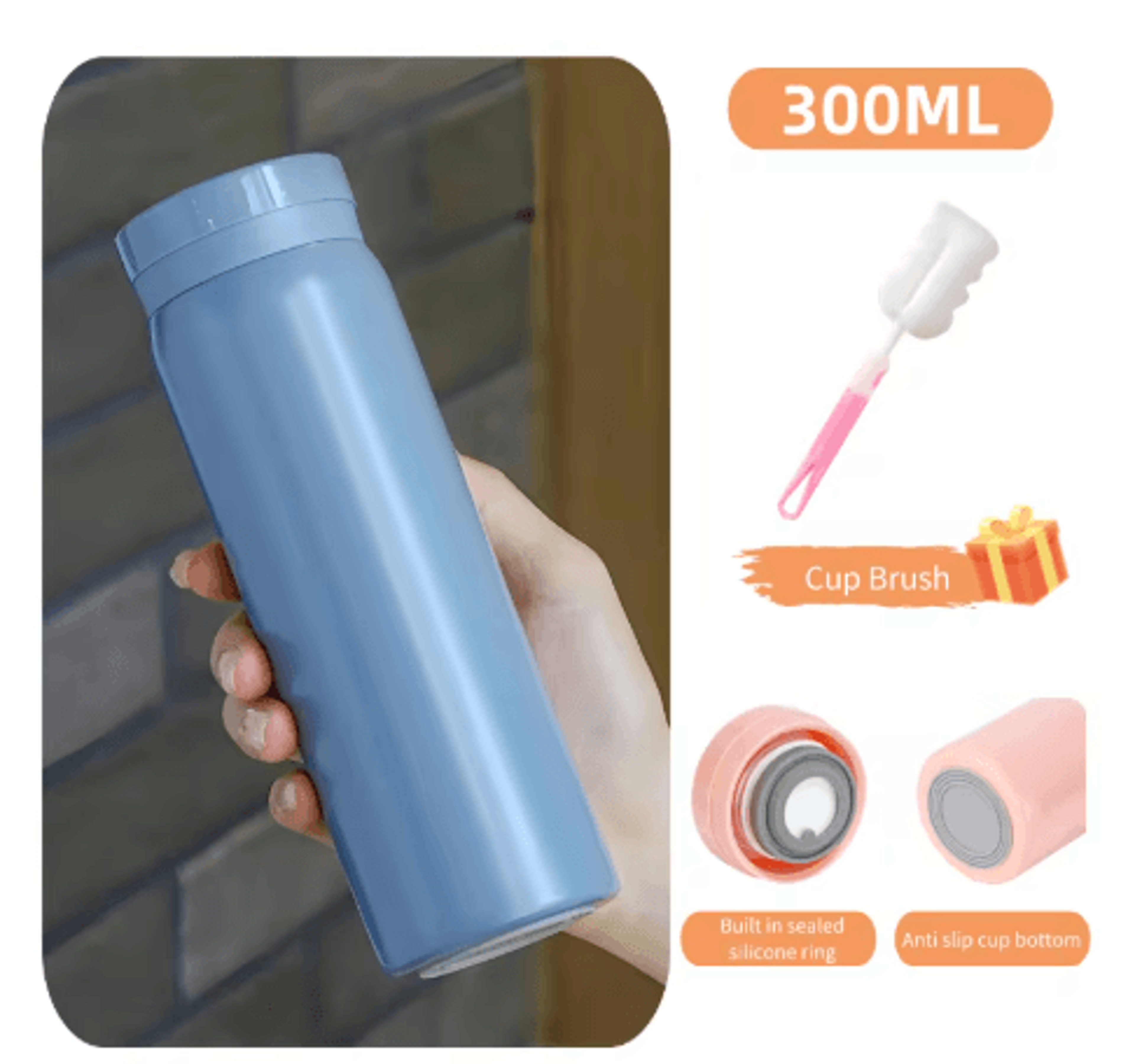 Stainless Steel Mini Thermal Water Bottle Compact Vacuum Insulated Coffee Thermos 200ml To 300ml 2