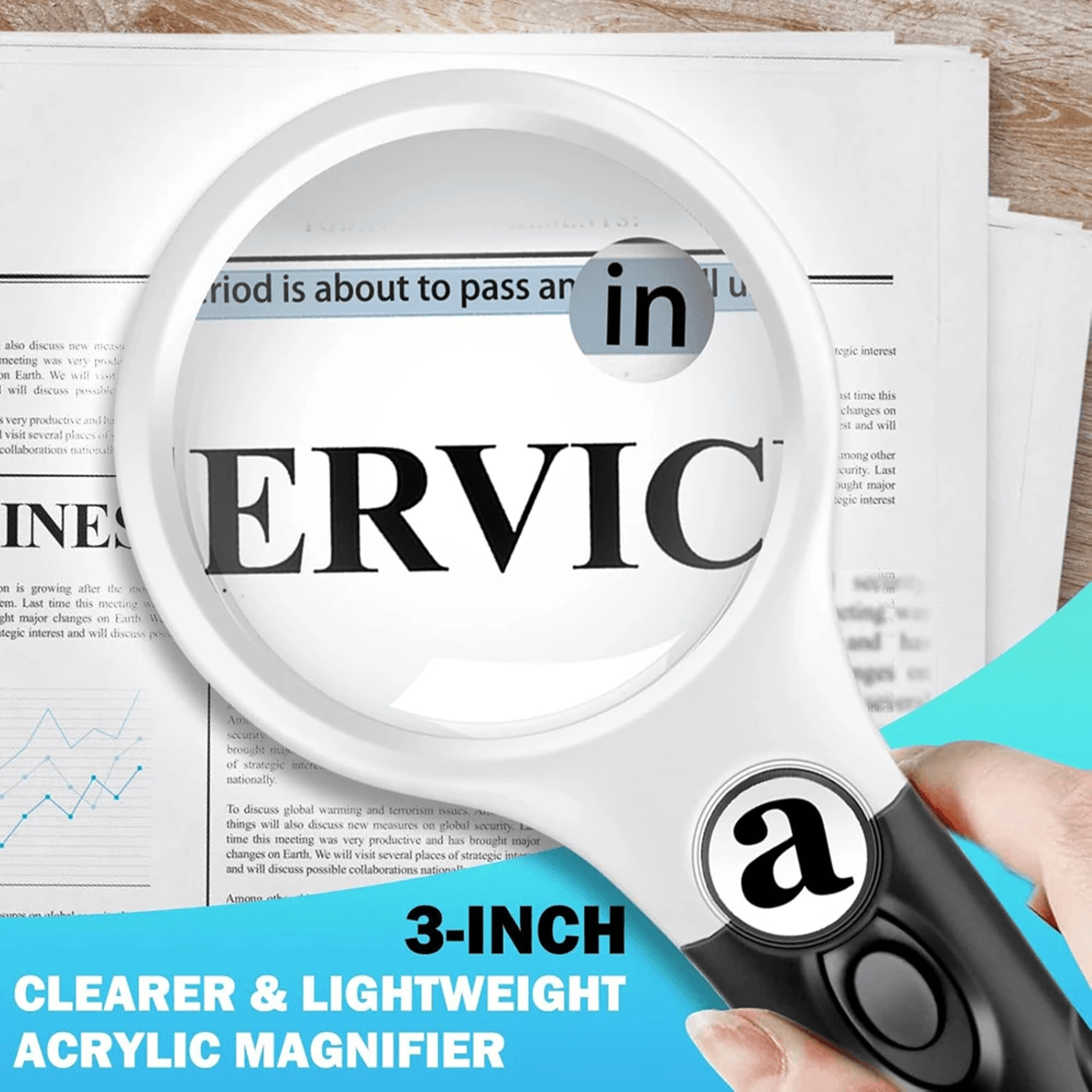 Handheld magnifier for detailed work