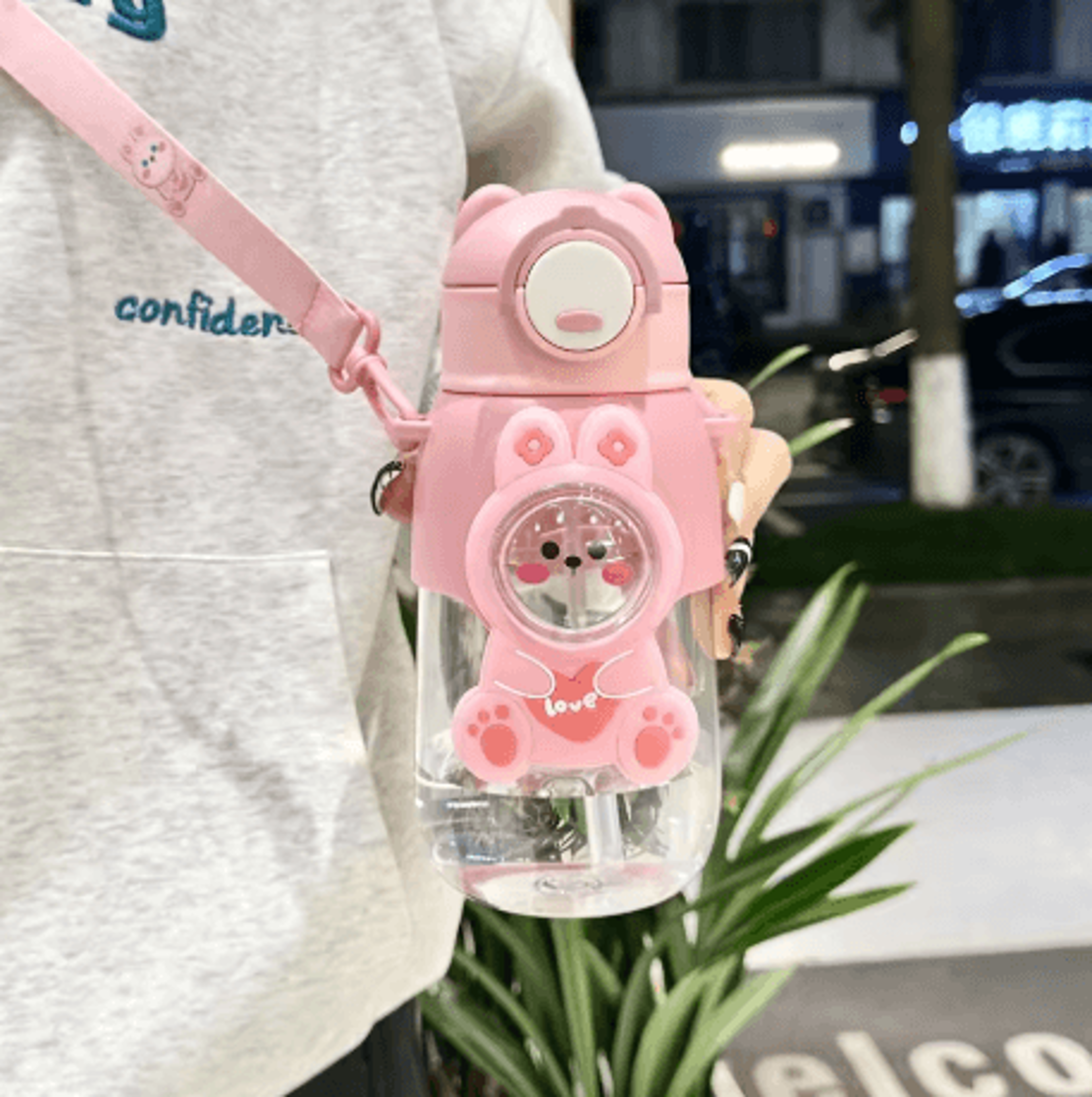660ml Cartoon Animal Kids Water Bottle Leak Proof Straw Cup With Safety Lock For Travel And Outdoor 8