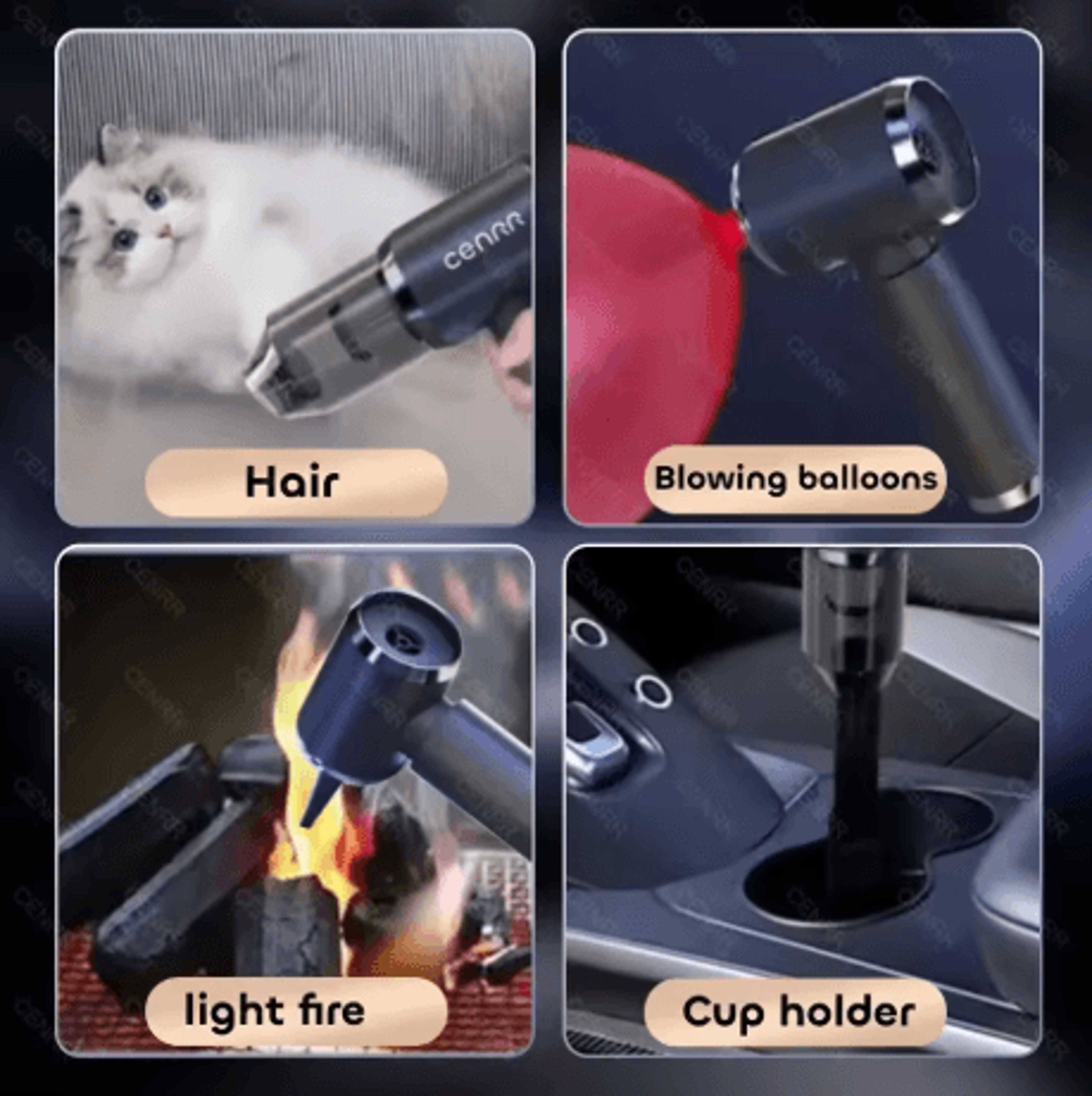 CENRR High Power Cordless Car Vacuum Cleaner Strong Suction Handheld Wireless Cleaning Machine 9