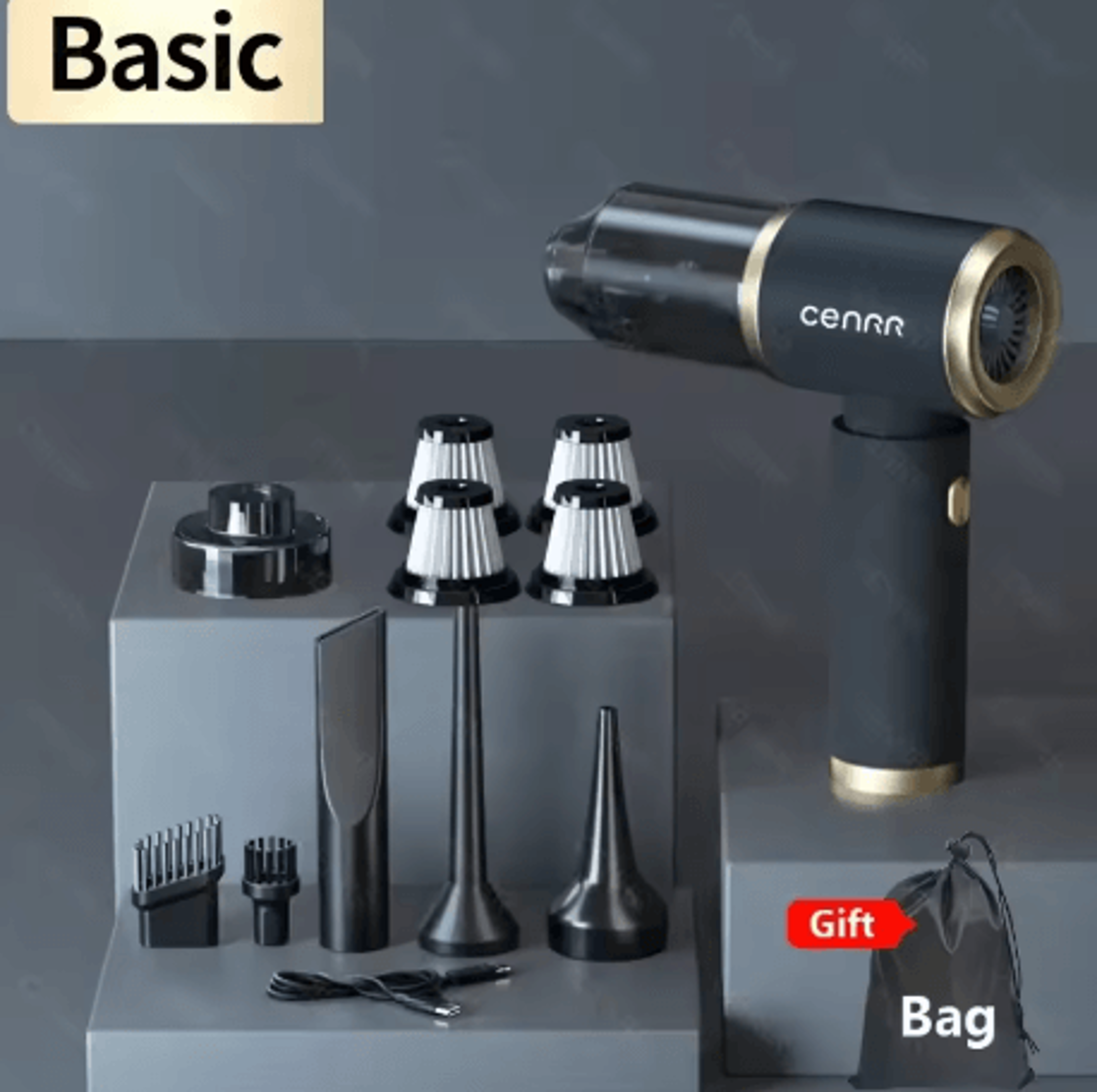 CENRR High Power Cordless Car Vacuum Cleaner Strong Suction Handheld Wireless Cleaning Machine 3