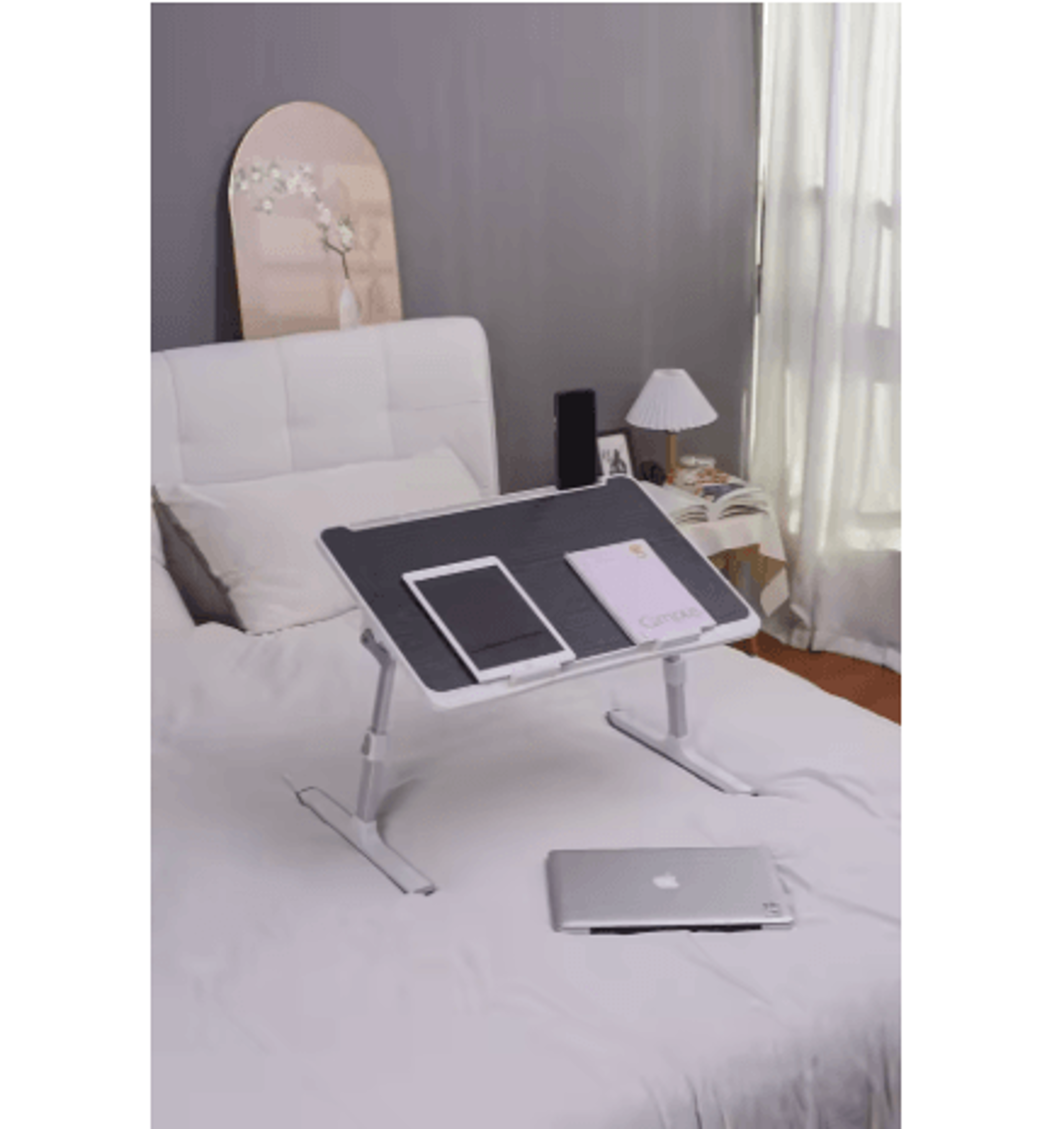Foldable Adjustable Laptop Bed Tray Table Height And Angle Adjustable Desk For Bed Sofa And Floor 1