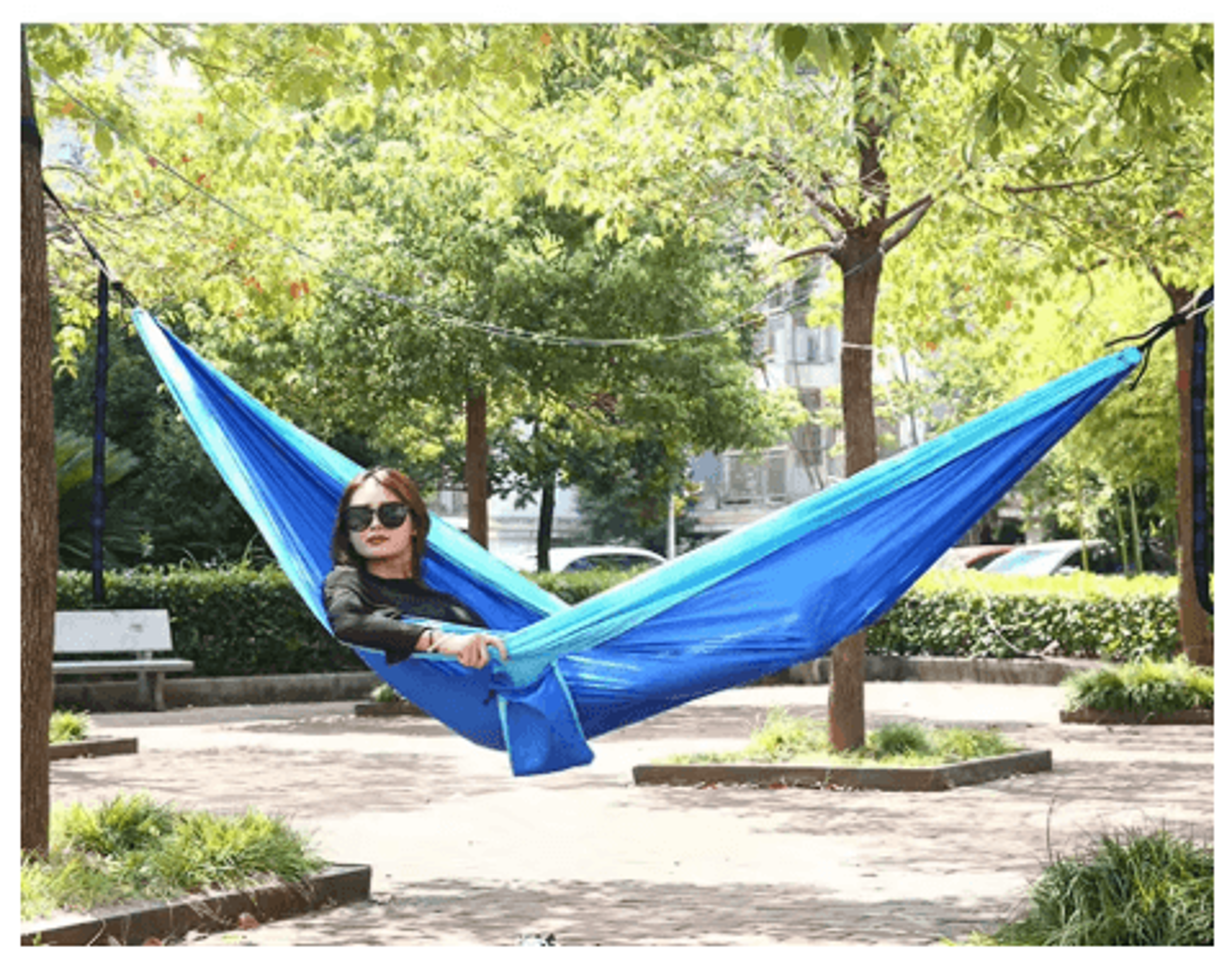 Ultra Light Camping Hammock 300kg Heavy Duty Parachute Nylon Travel Hammock For Outdoor And Indoor  9