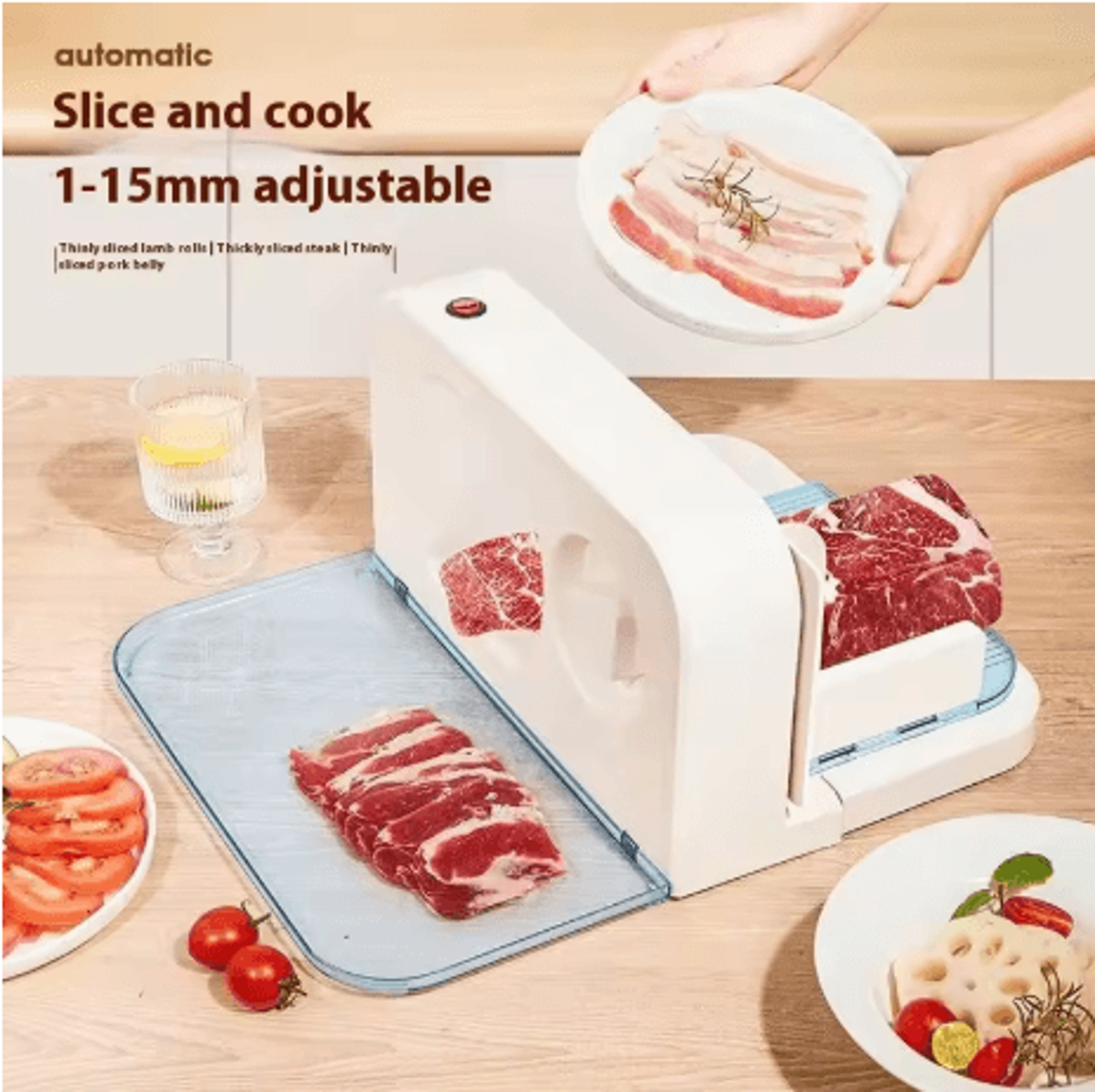 Electric Lamb Roll Meat Slicer Compact Household And Commercial Beef Slicing Machine 5