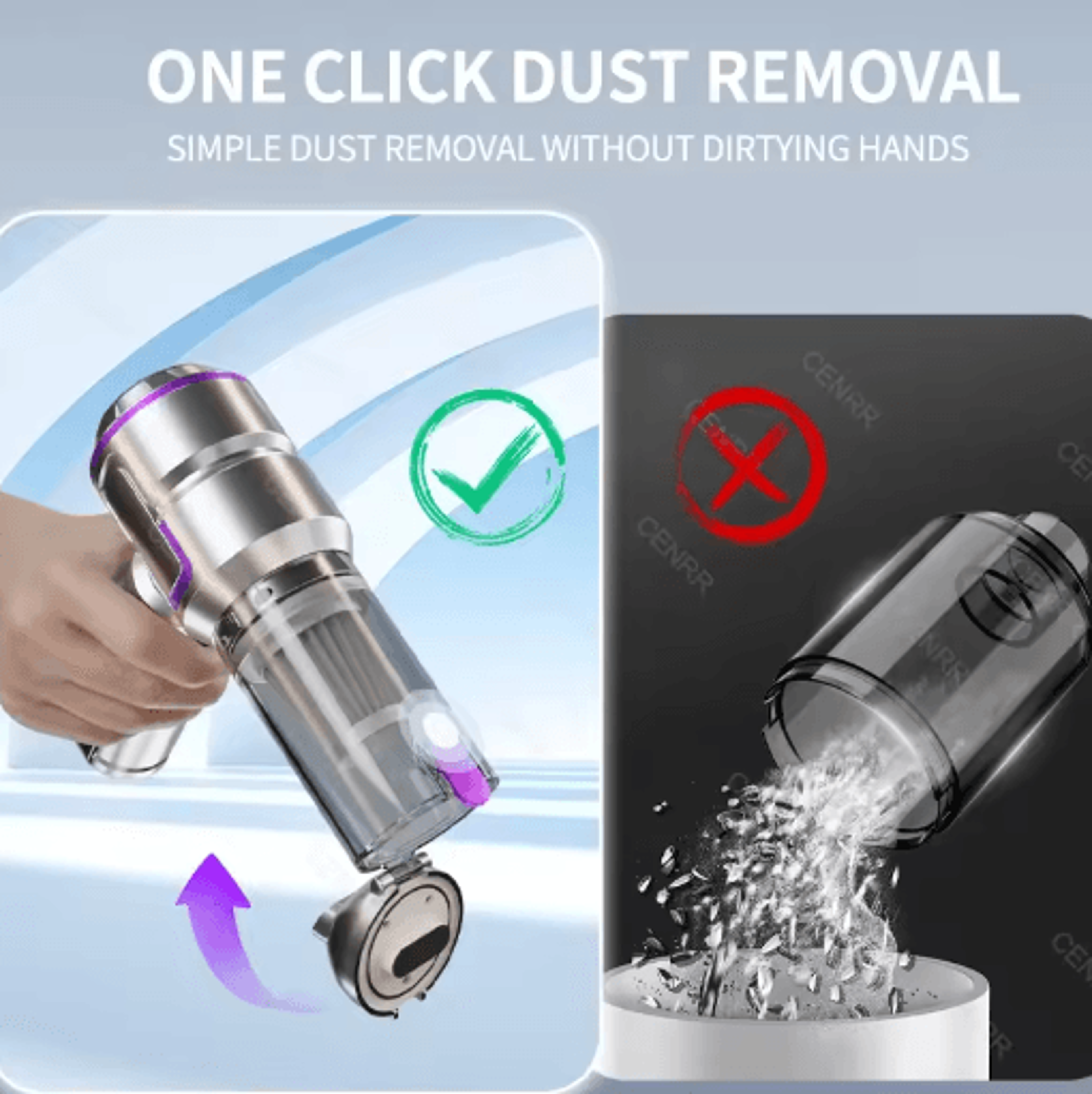 Mini Cordless Car Vacuum Cleaner 998000PA Powerful Handheld Vacuum And Blower For Home And Auto 7