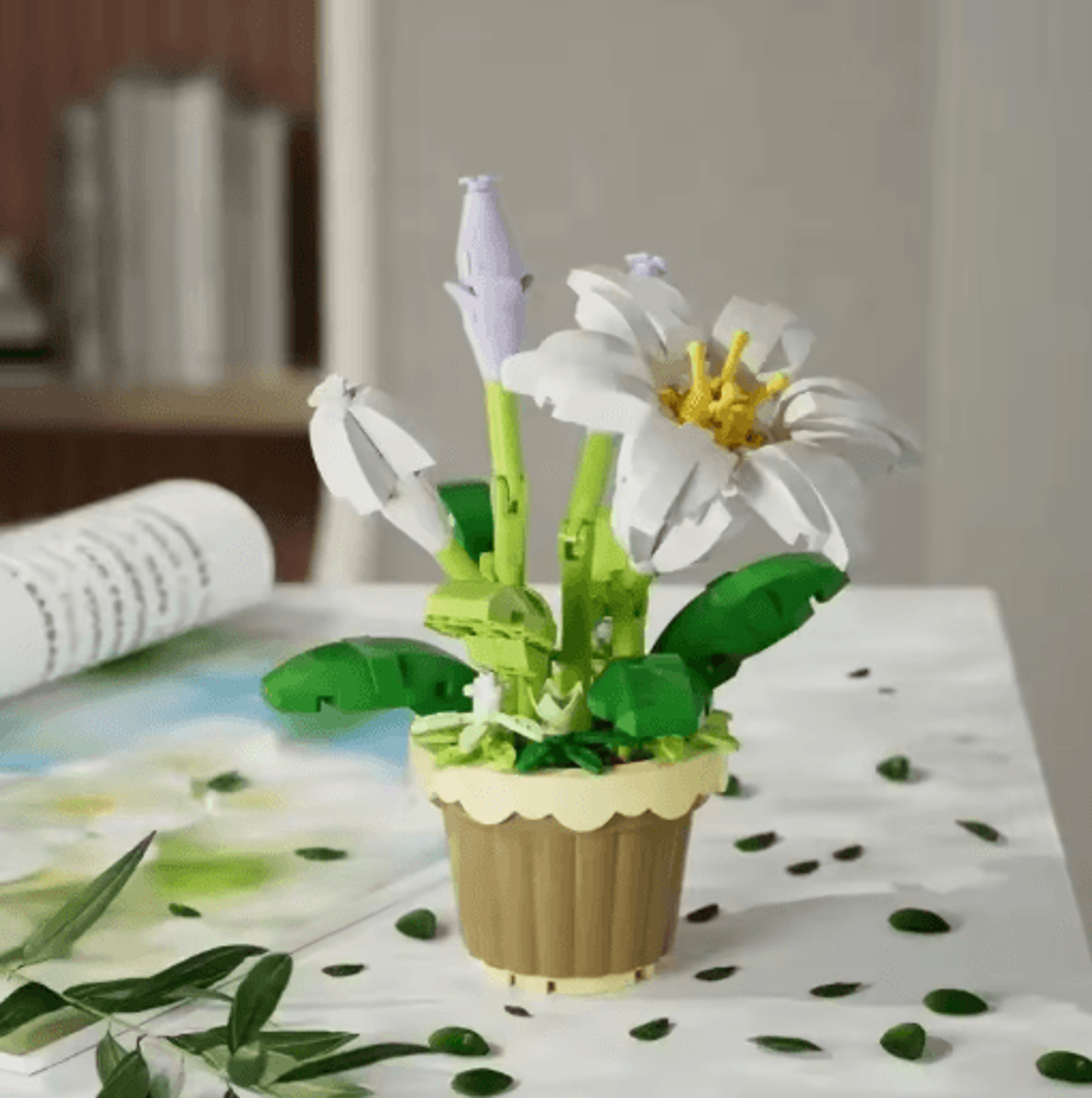 DIY Eternal Flower Building Blocks  Creative Assembling Toy For Kids  Decorative Gifts 11
