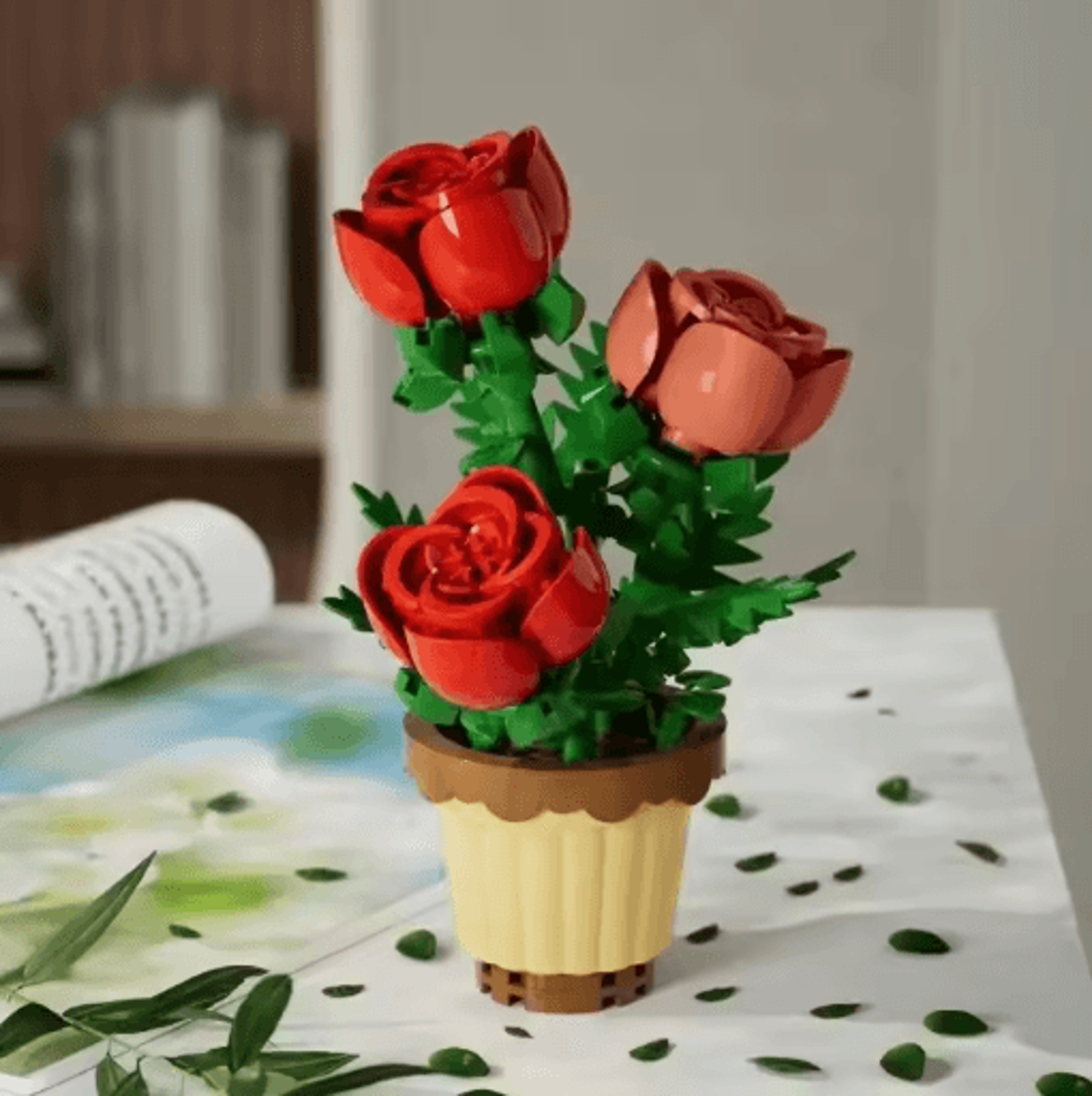 DIY Eternal Flower Building Blocks  Creative Assembling Toy For Kids  Decorative Gifts 4