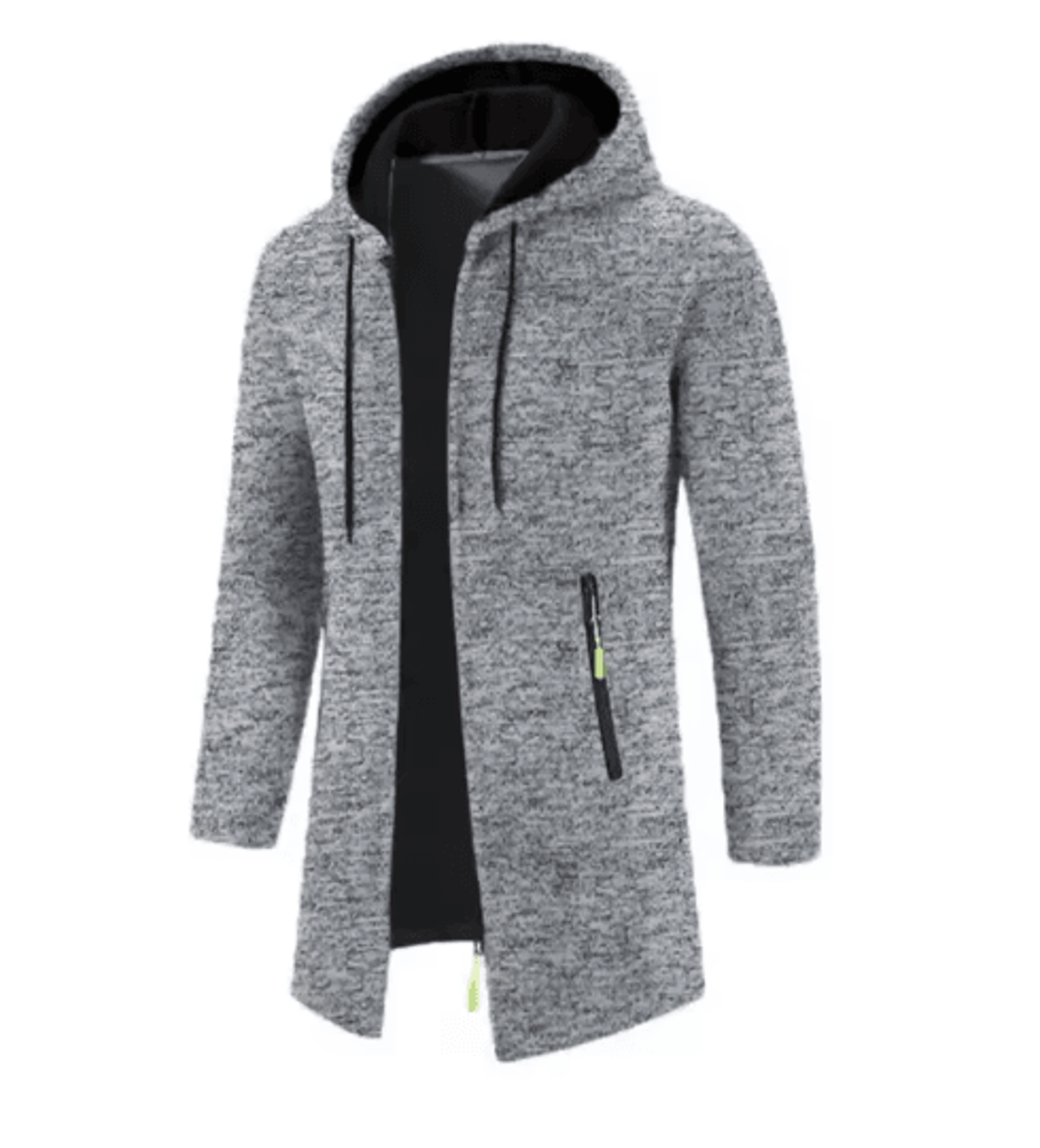 Mens Oversized Hooded Zip Up Sweatshirt Long Sleeve Solid Color Streetwear Hoodie Jacket For Autumn 3