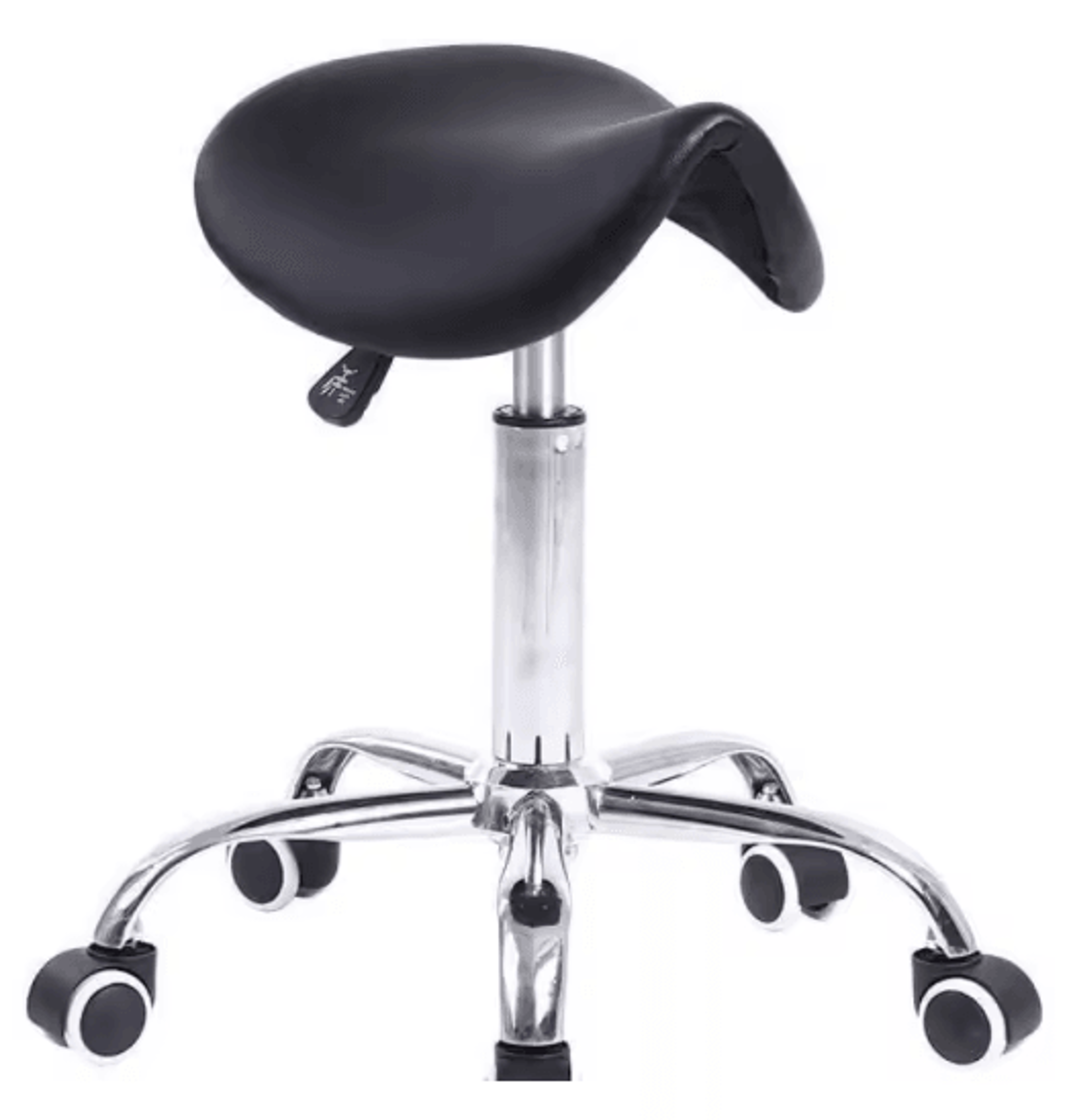 Foot Saddle Stool Cosmetology Shop Technician Spinning Lift Saddle Stool Dental Stool With Backrest 2